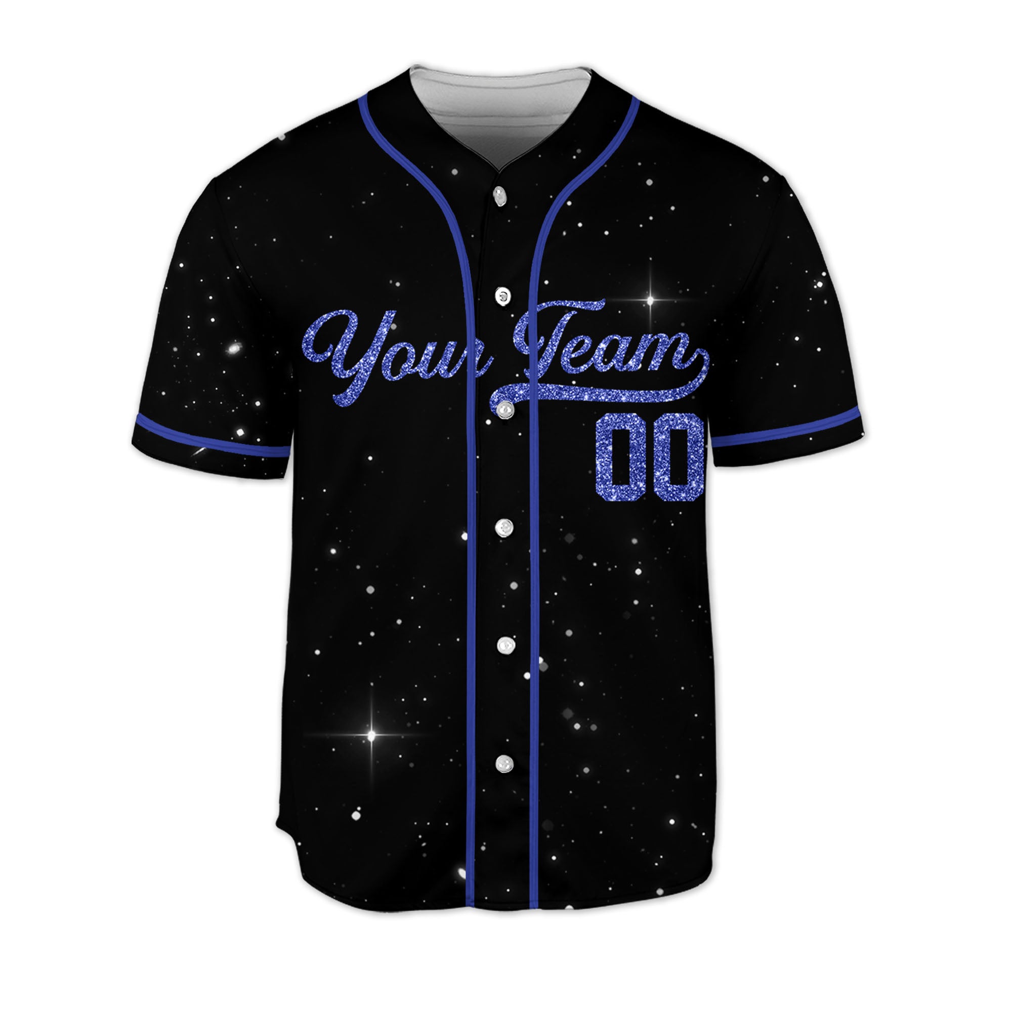 Personalized-Team-Name-Number-Baseball-Jersey-Star-Blink-Printed-Glitter-Collection-Blue-Color