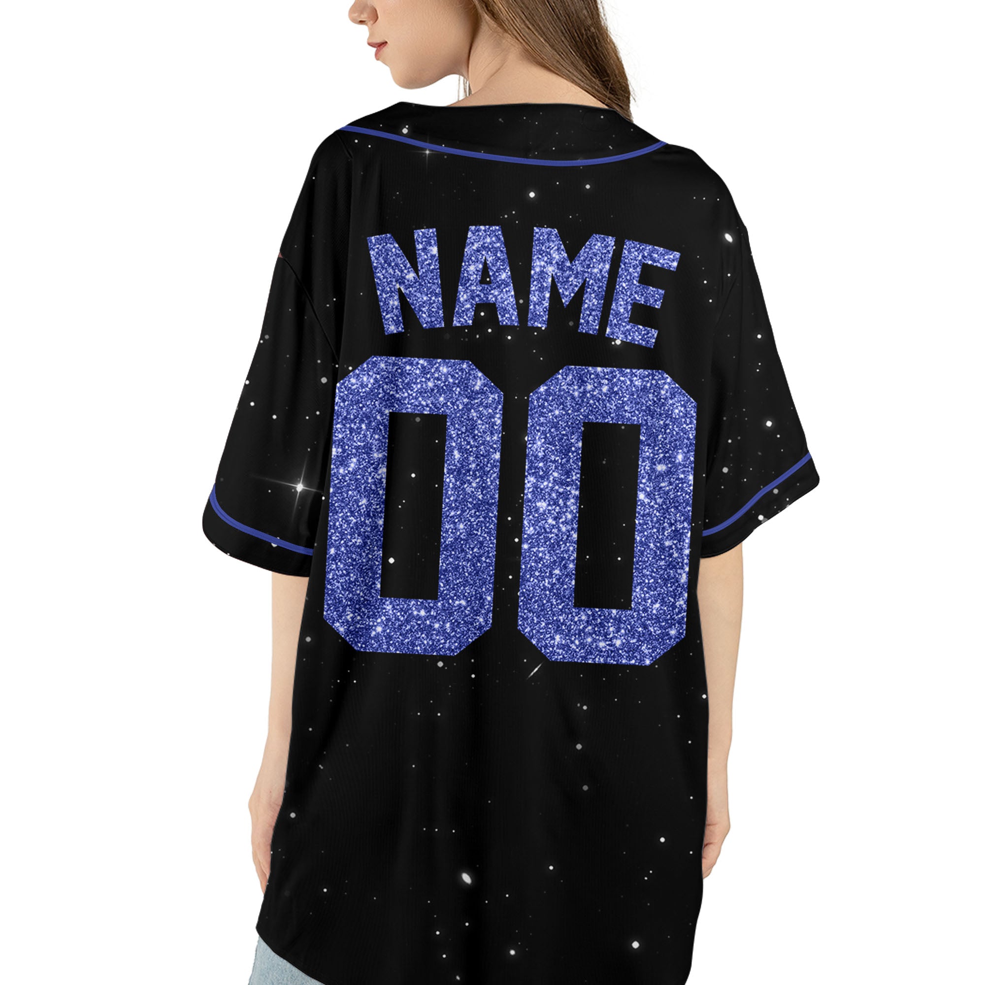 Personalized-Team-Name-Number-Baseball-Jersey-Star-Blink-Printed-Glitter-Collection-Blue-Color