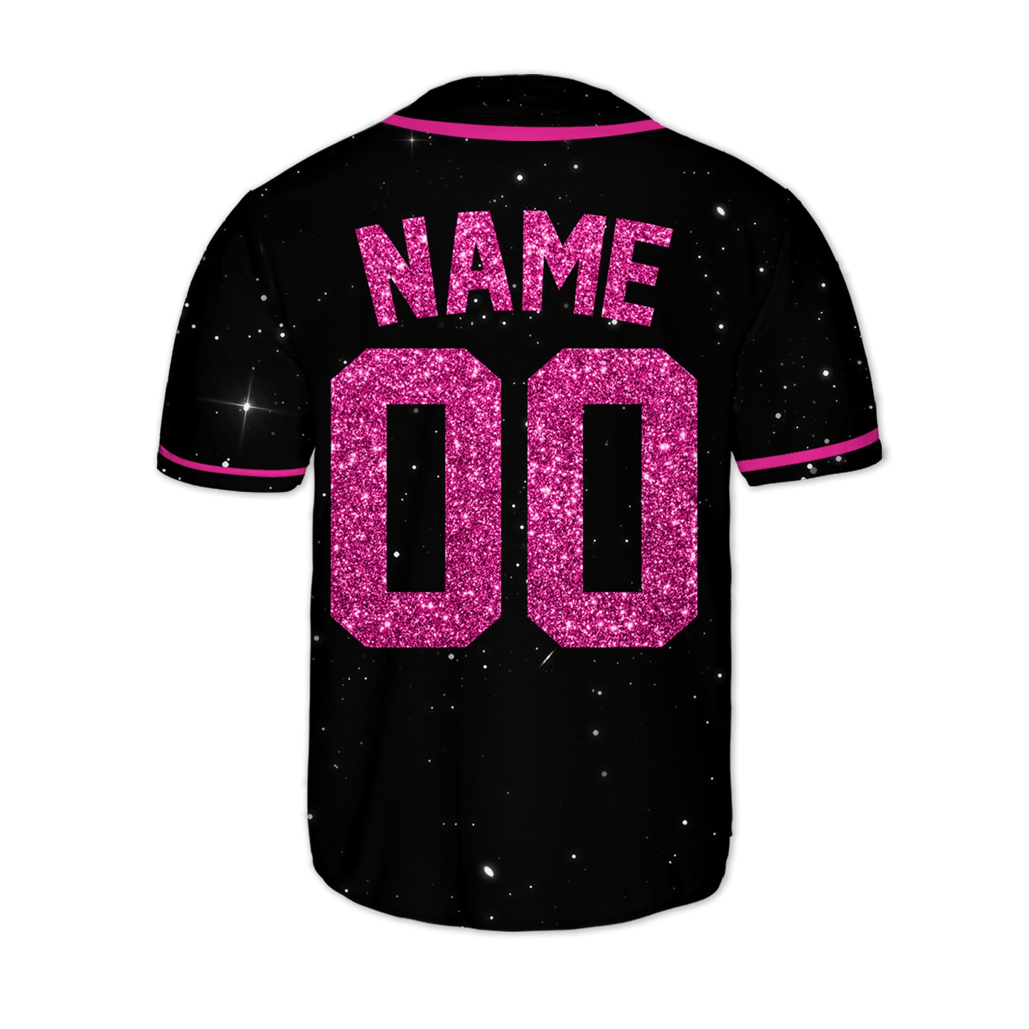 Personalized-Team-Name-Number-Baseball-Jersey-Star-Blink-Printed-Glitter-Collection-Pink-Color
