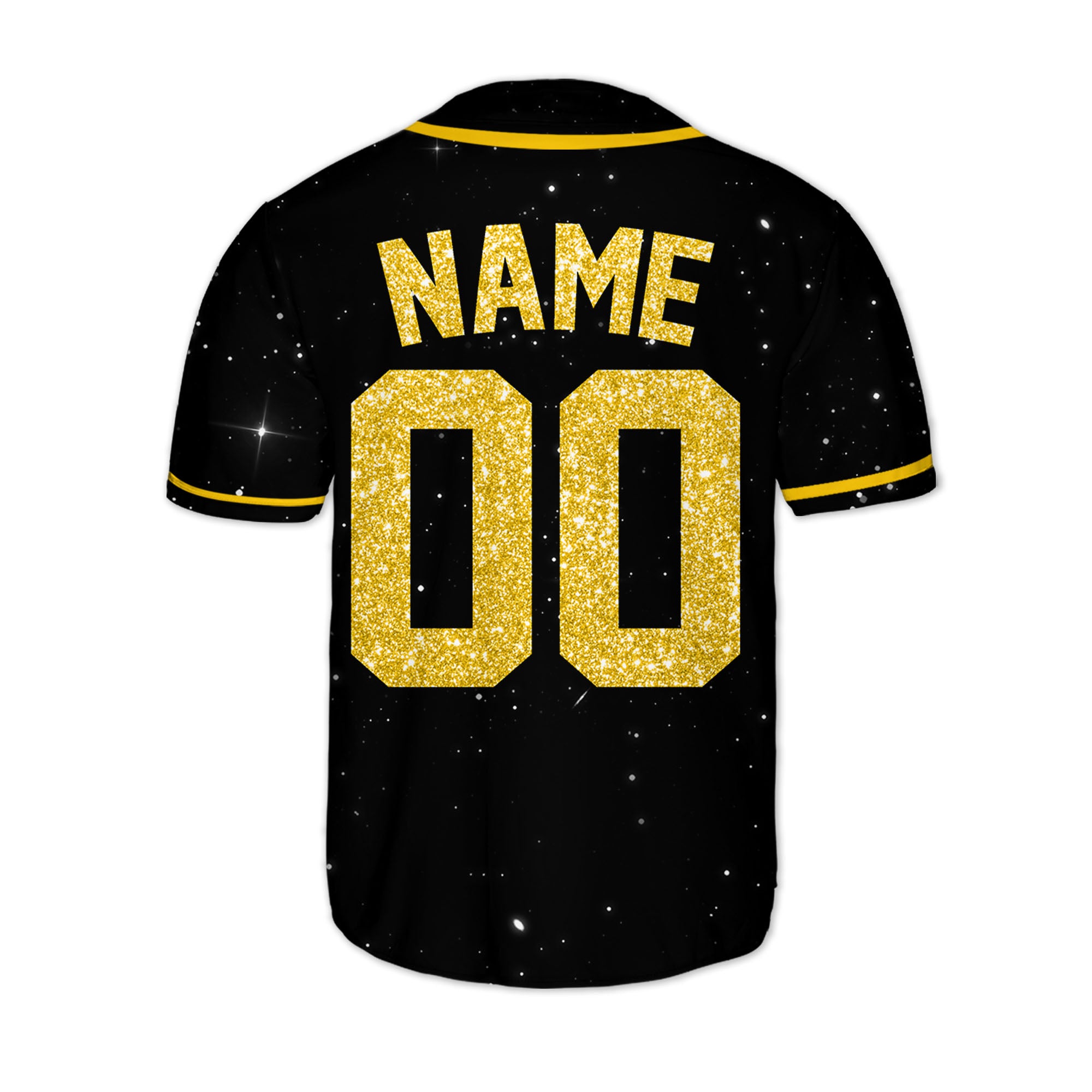 Personalized-Team-Name-Number-Baseball-Jersey-Star-Blink-Printed-Glitter-Collection-Yellow-Color