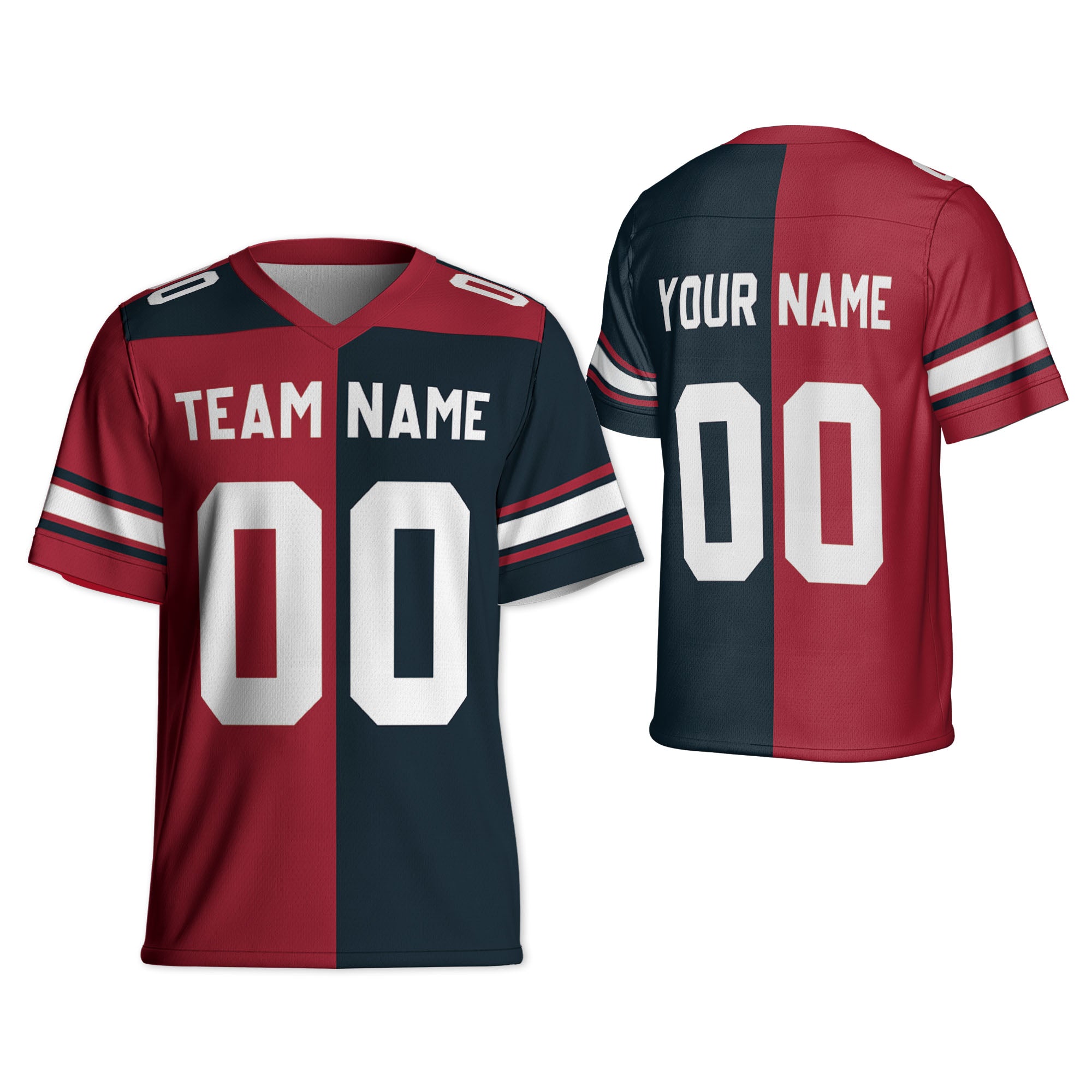 Personalized-Texanes-Jersey-Football-Half-n-Half