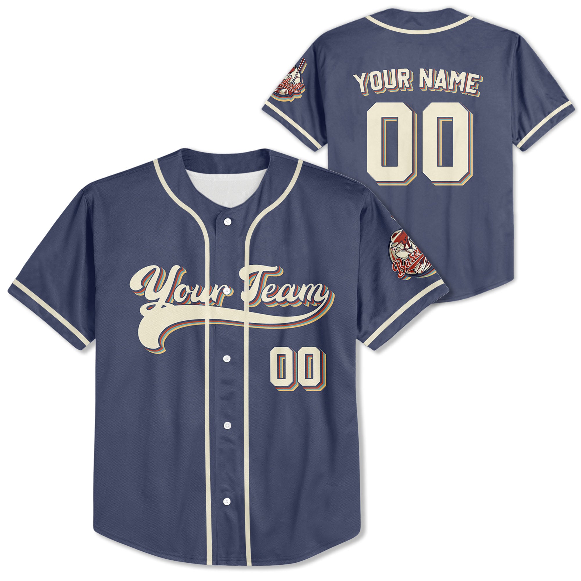 Personalized-Vintage-Team-Name-And-Number-Custom-Collection-Dark-Blue