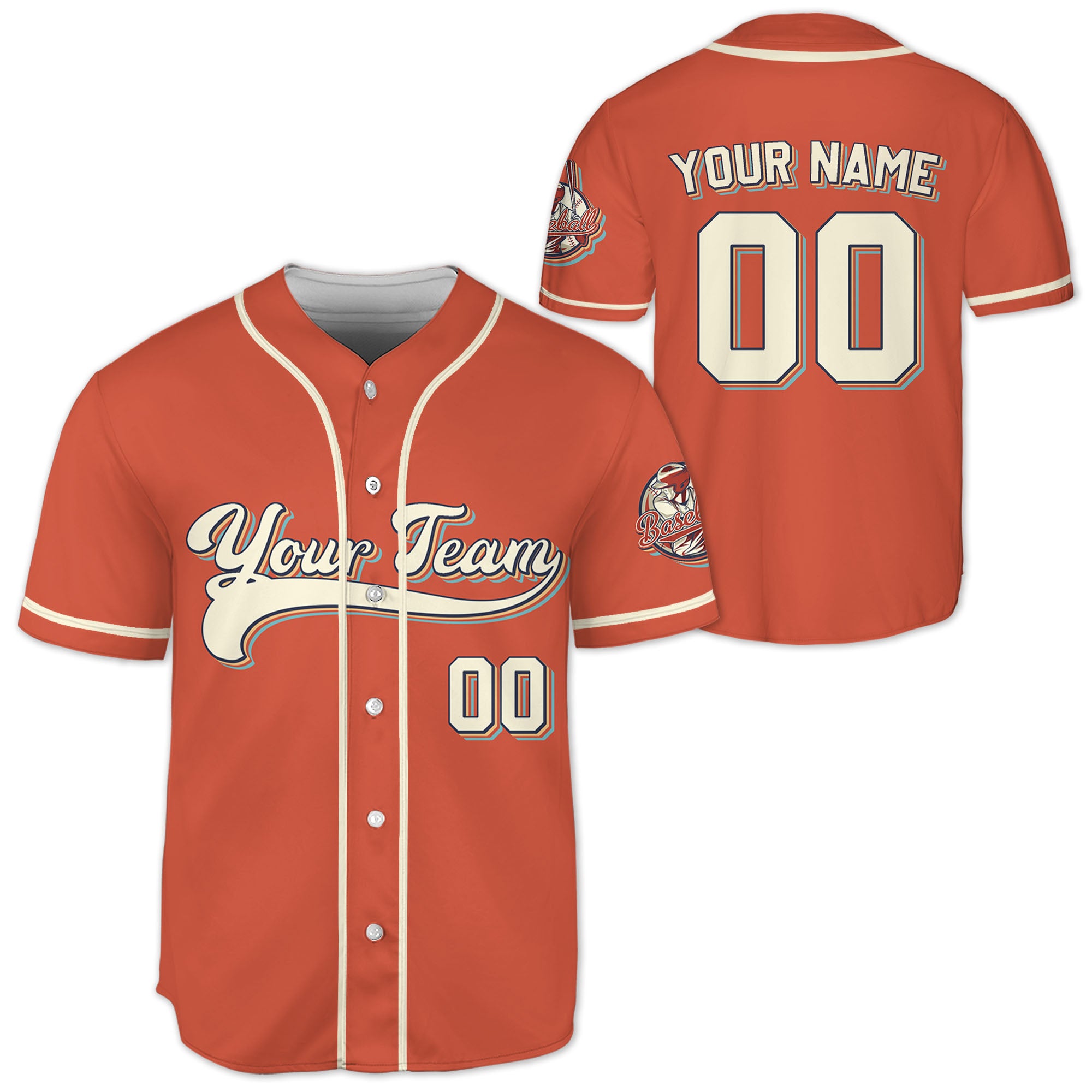 Personalized-Vintage-Team-Name-And-Number-Custom-Collection-Red