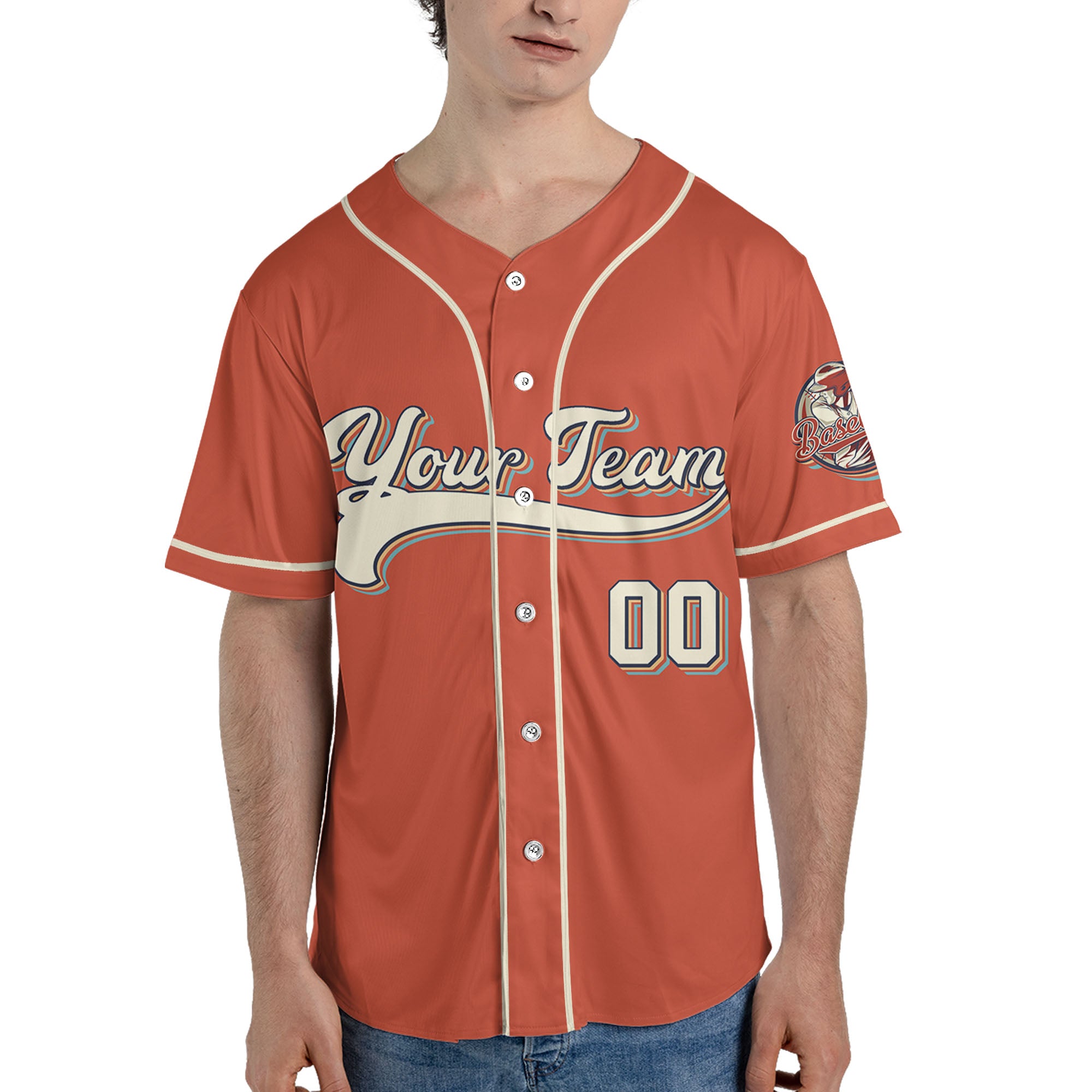 Personalized-Vintage-Team-Name-And-Number-Custom-Collection-Red