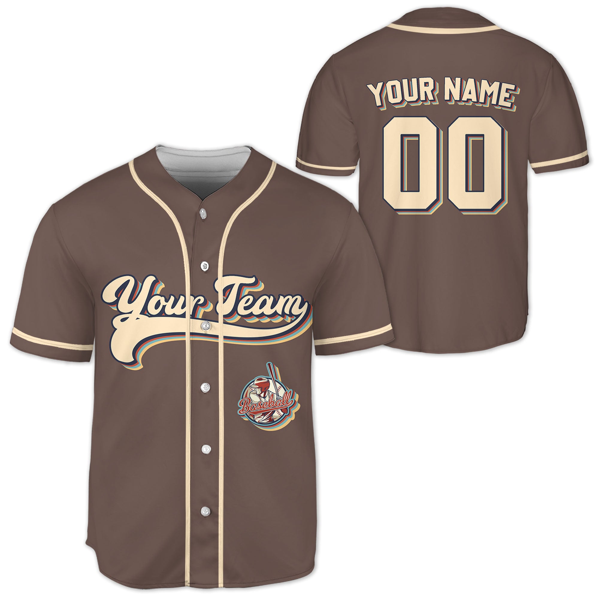 Personalized-Vintage-Team-Name-Custom-Collection-Brown