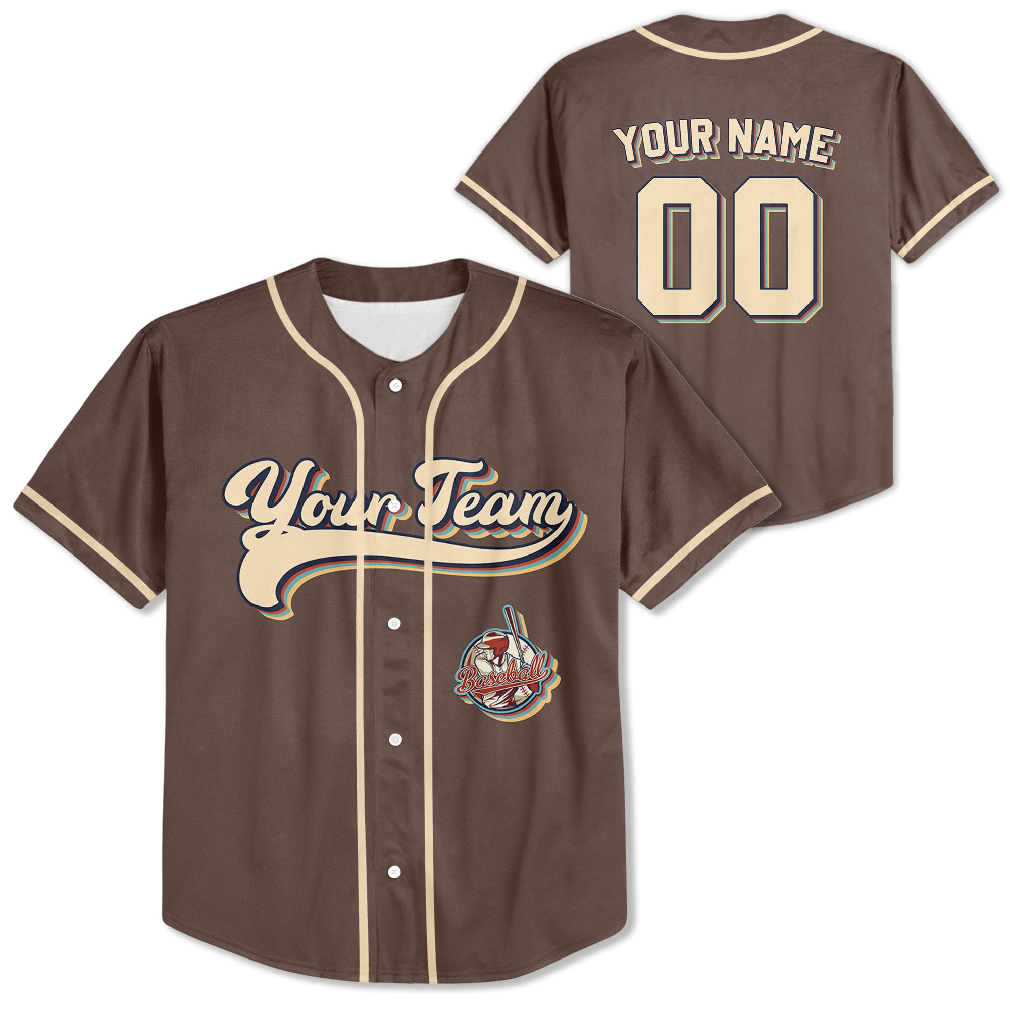 Personalized-Vintage-Team-Name-Custom-Collection-Brown