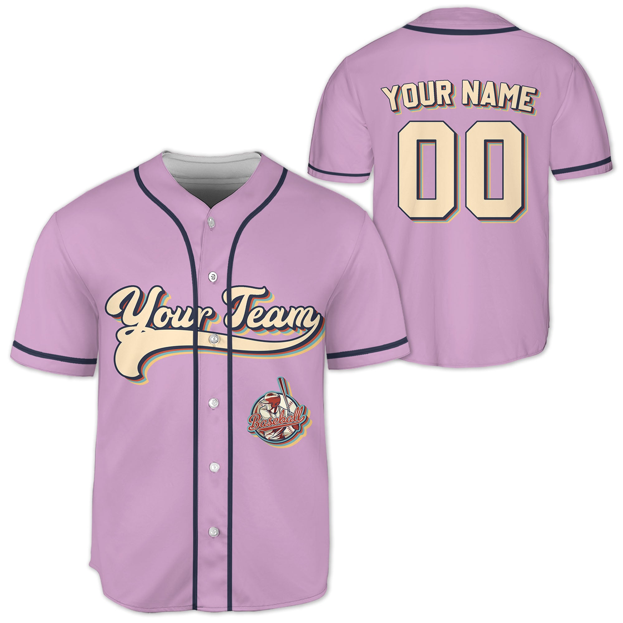 Personalized-Vintage-Team-Name-Custom-Collection-Pink