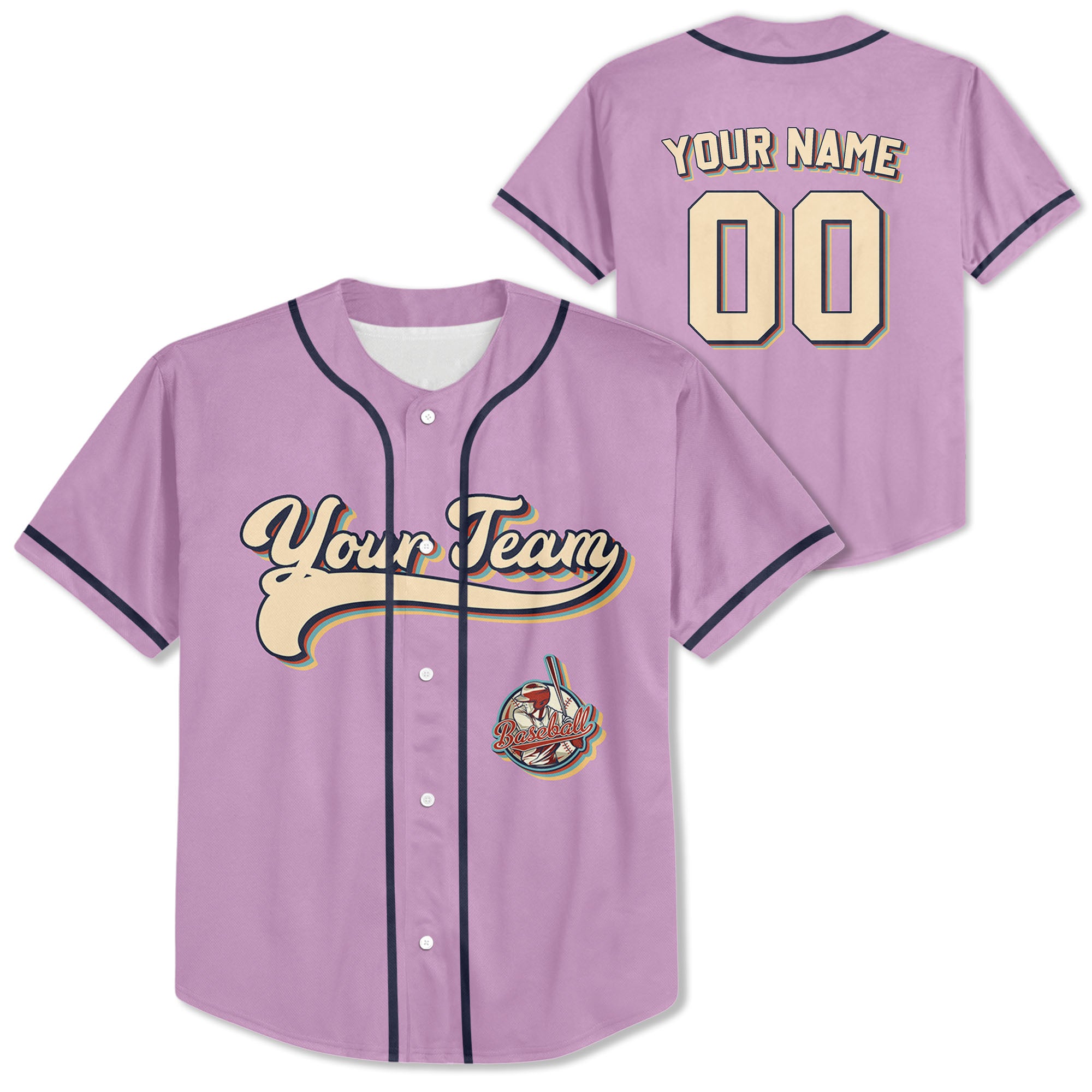 Personalized-Vintage-Team-Name-Custom-Collection-Pink