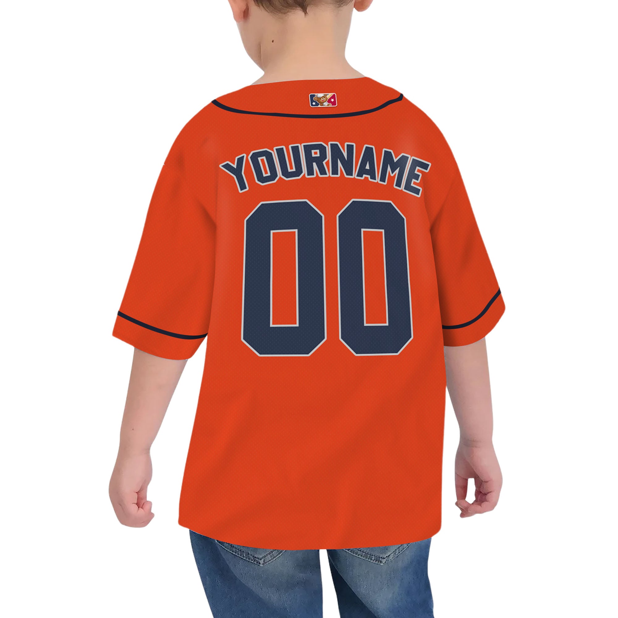 Personalized famous team HA sport orange and black stripes baseball jersey VDD04