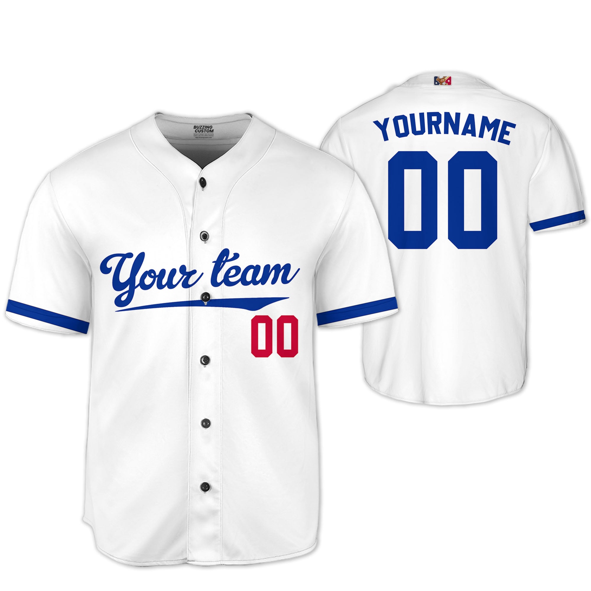 Personalized famous team LAD sport classic white baseball jersey VDD04