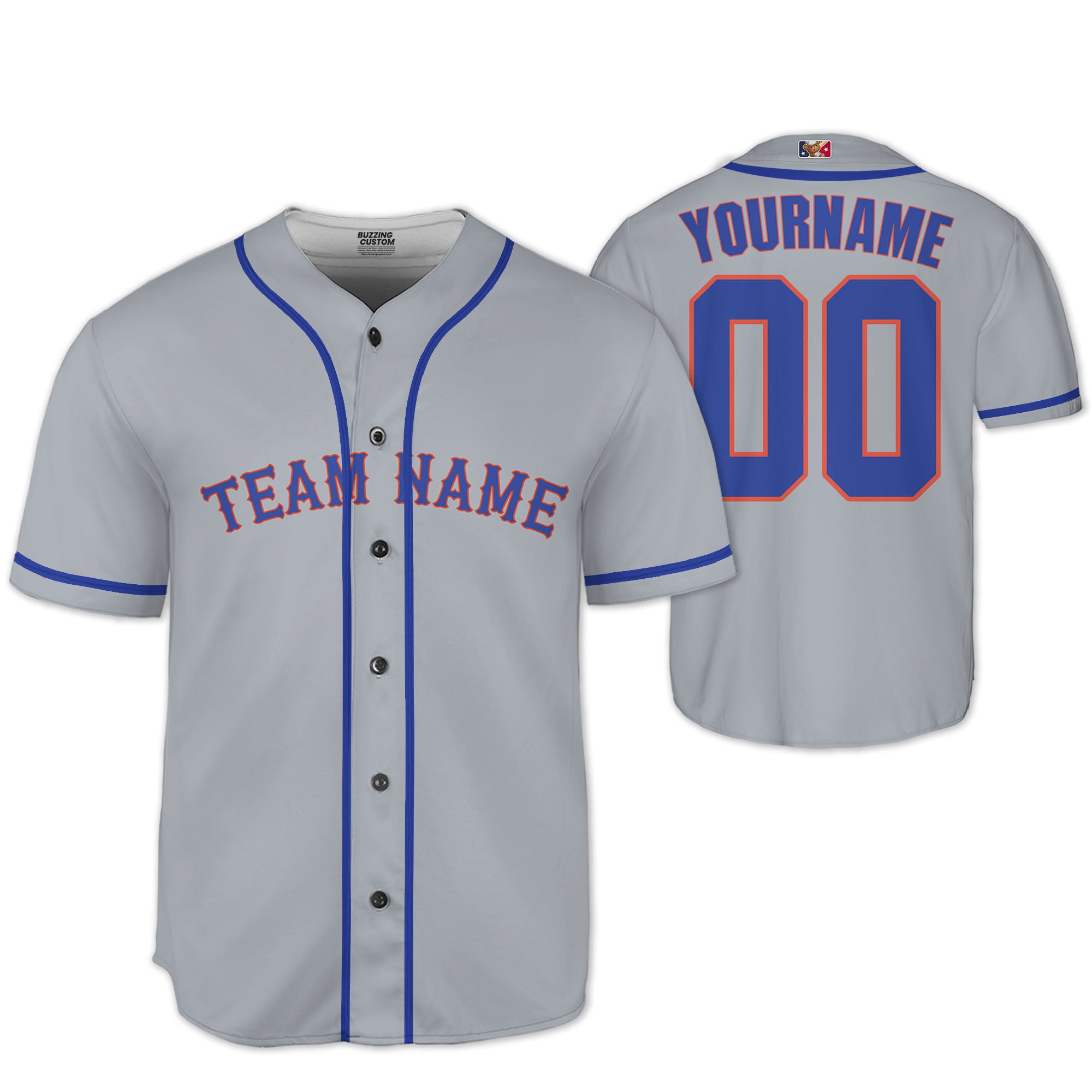 Personalized famous team NYM sport classic gray baseball jersey VDD04