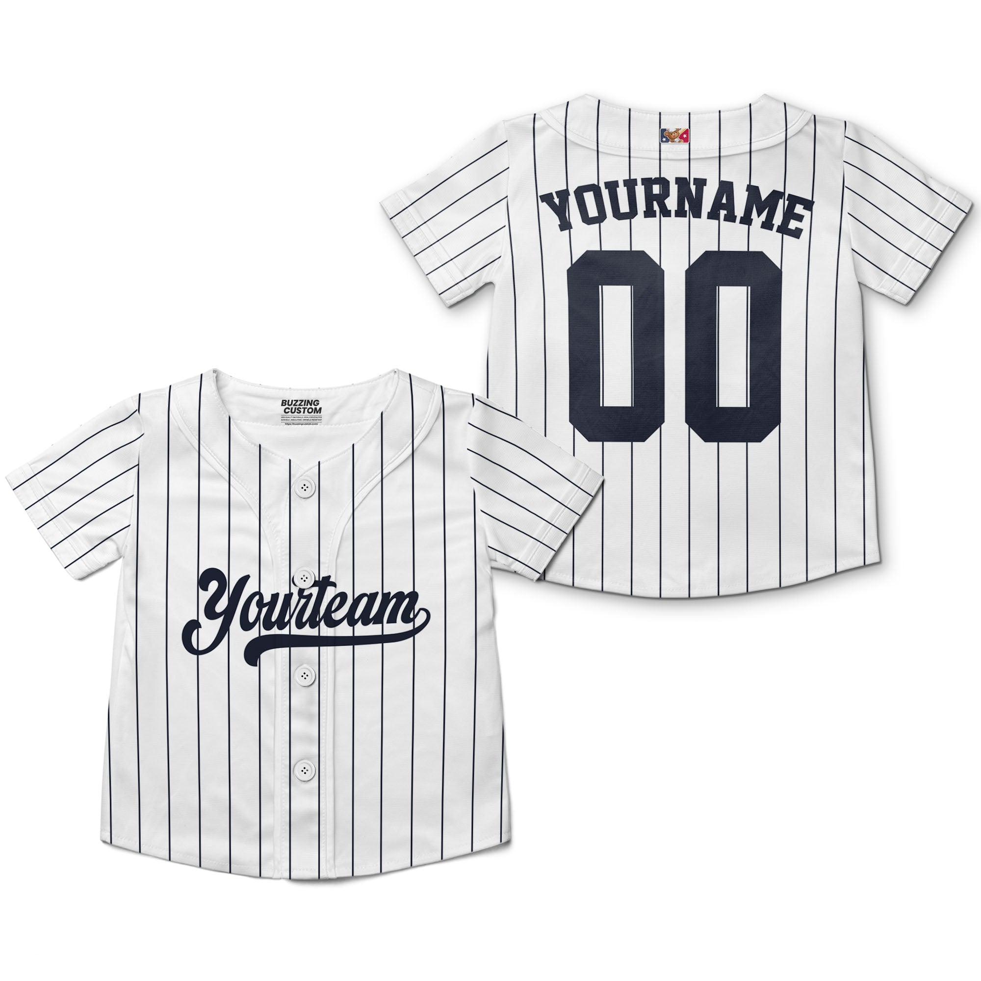 Personalized famous team NY sport white and black Stripes baseball jersey VDD04