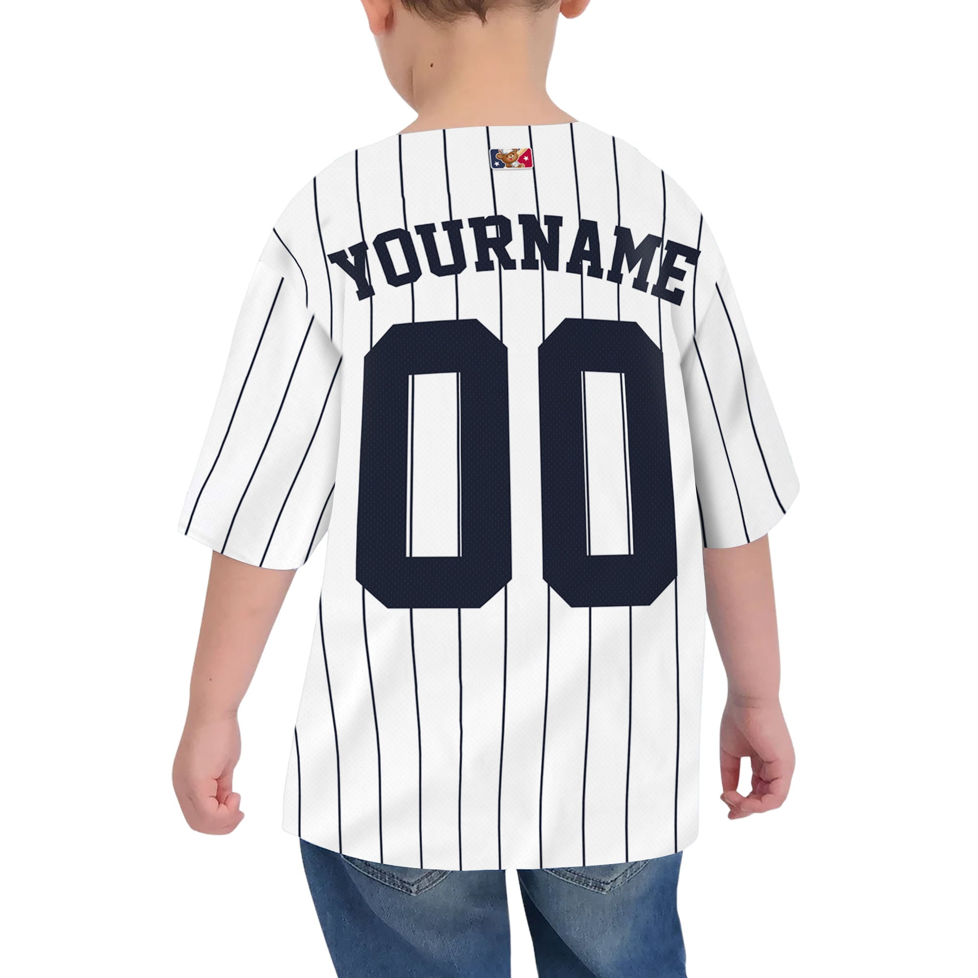 Personalized famous team NY sport white and black Stripes baseball jersey VDD04