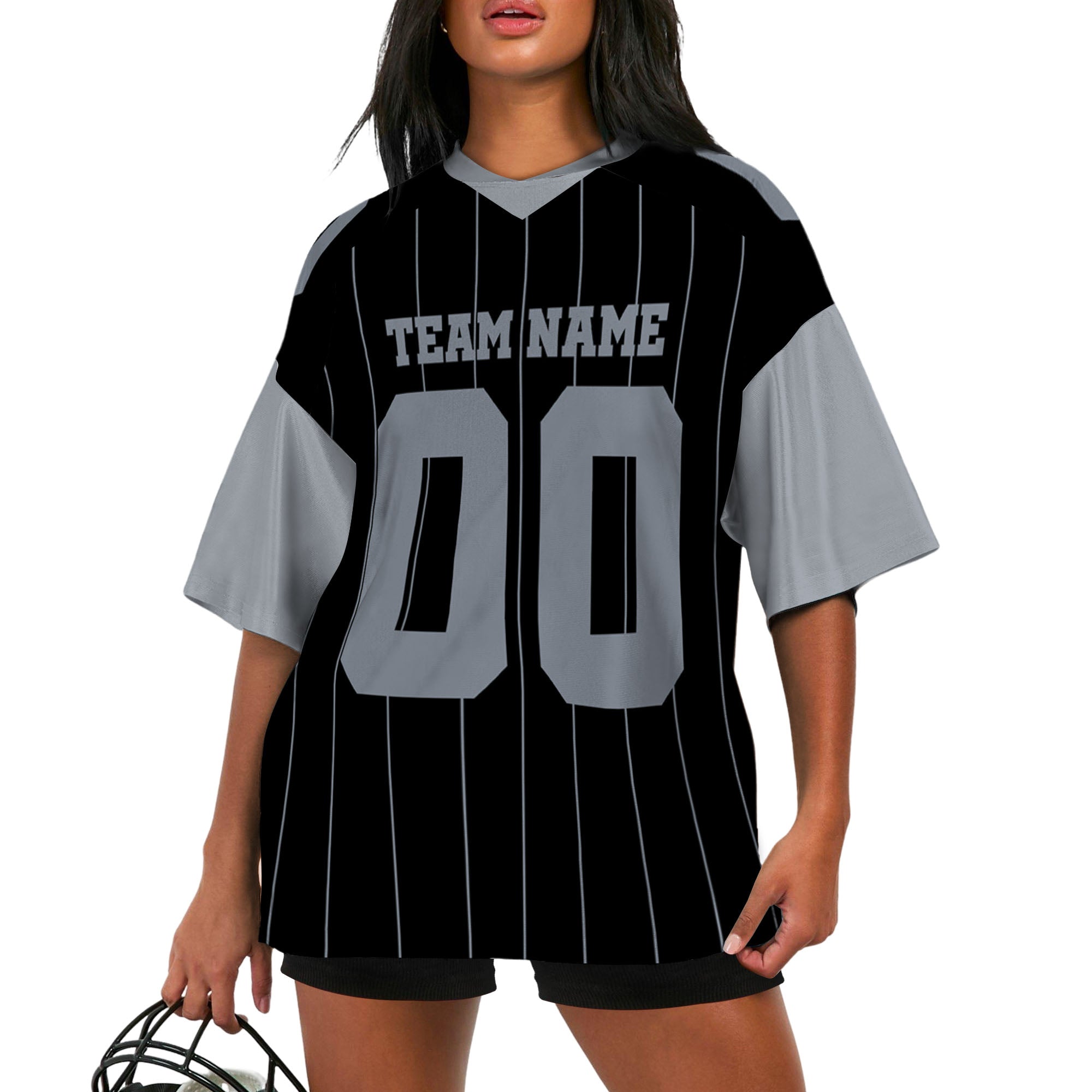 personalized-football-team-las-vergas-black-and-white-sleeve-thin-stripes-lar-ca02-2892