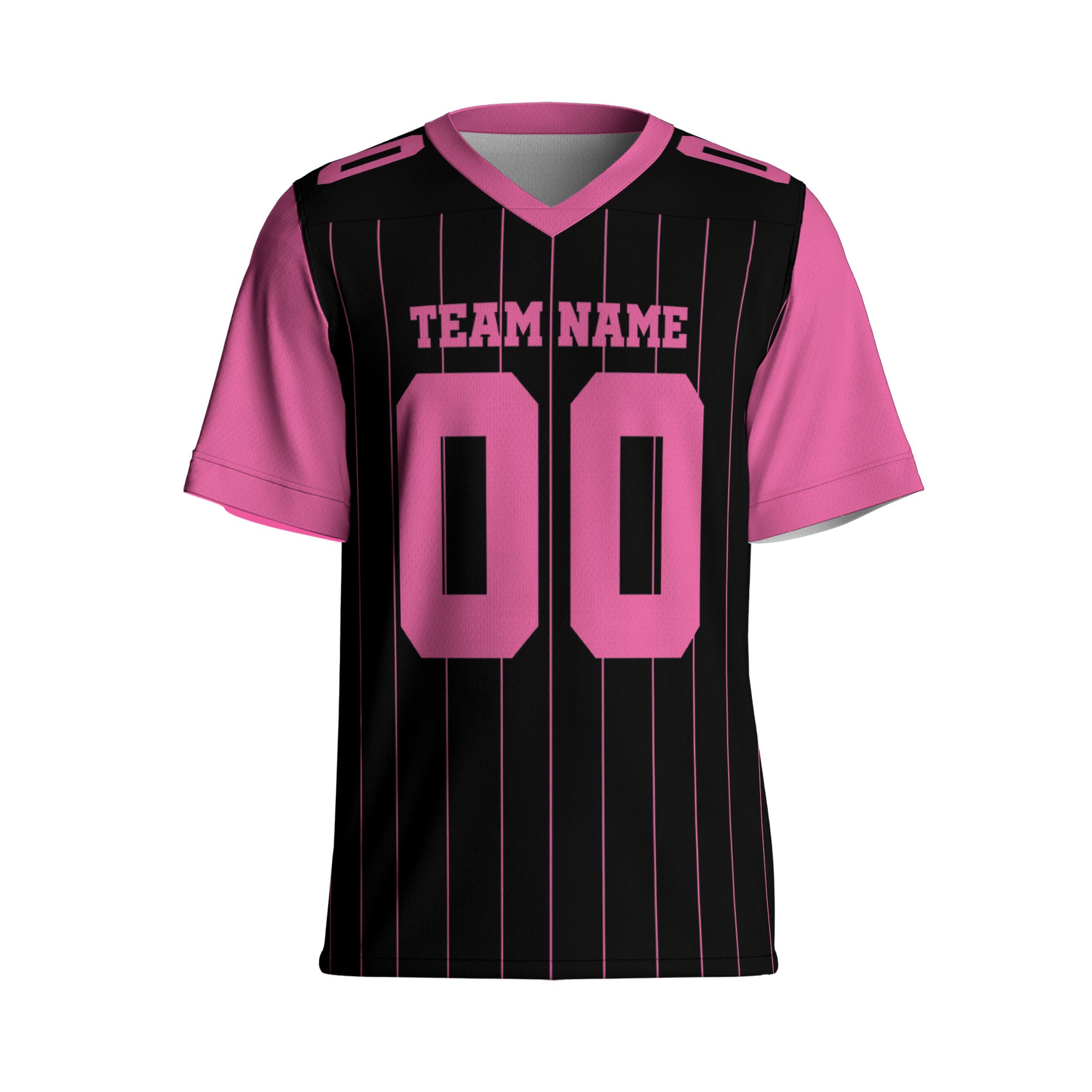 personalized-football-team-black-and-pink-sleeve-thin-stripes-ca02-2229
