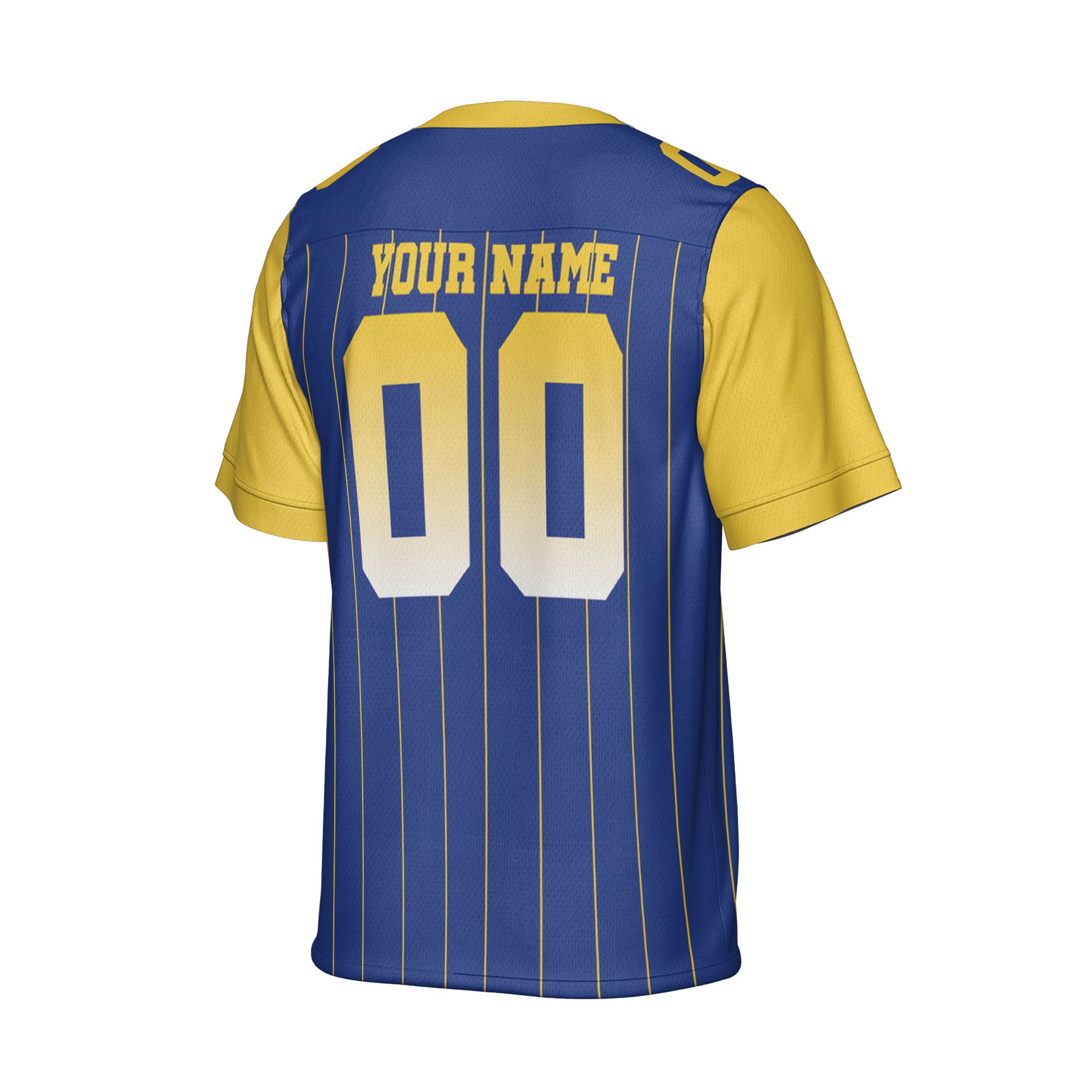 personalized-football-team-los-angeles-blue-and-yellow-sleeve-thin-stripes-lar-ca02-1385