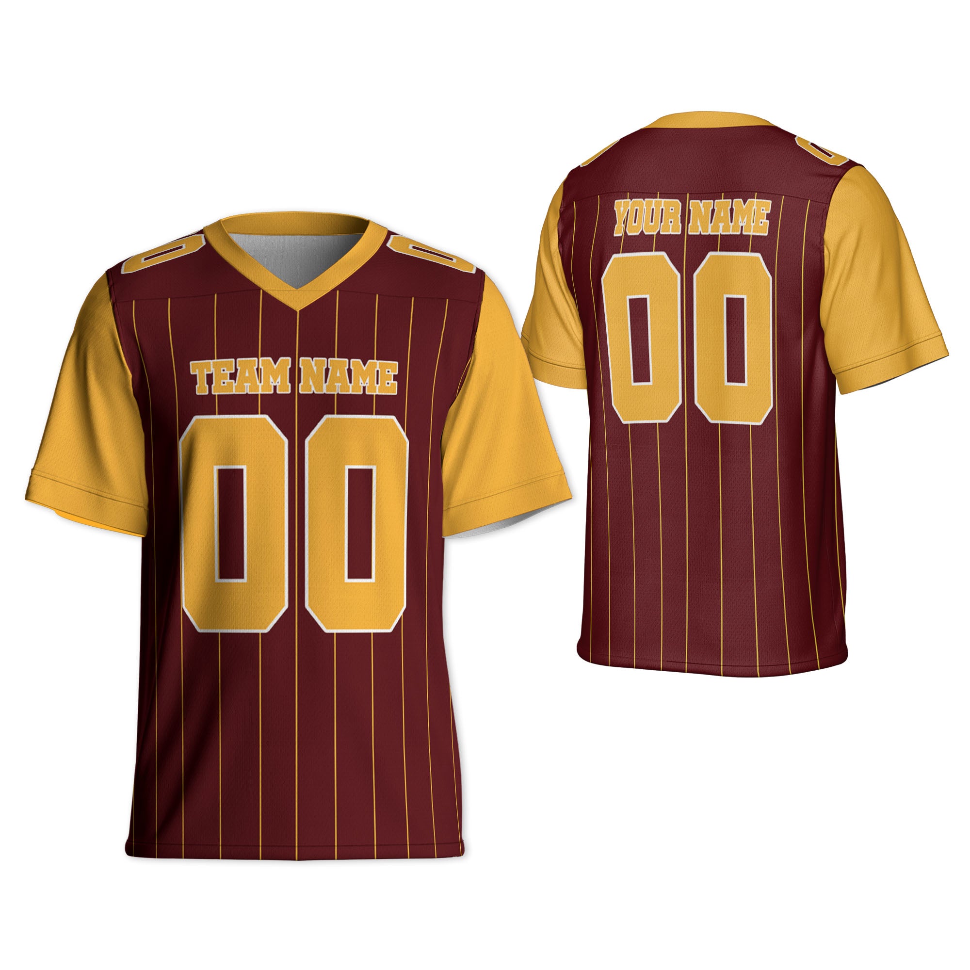 personalized-football-team-washington-burgundy-and-gold-sleeve-thin-stripes-wc-ca02-1495
