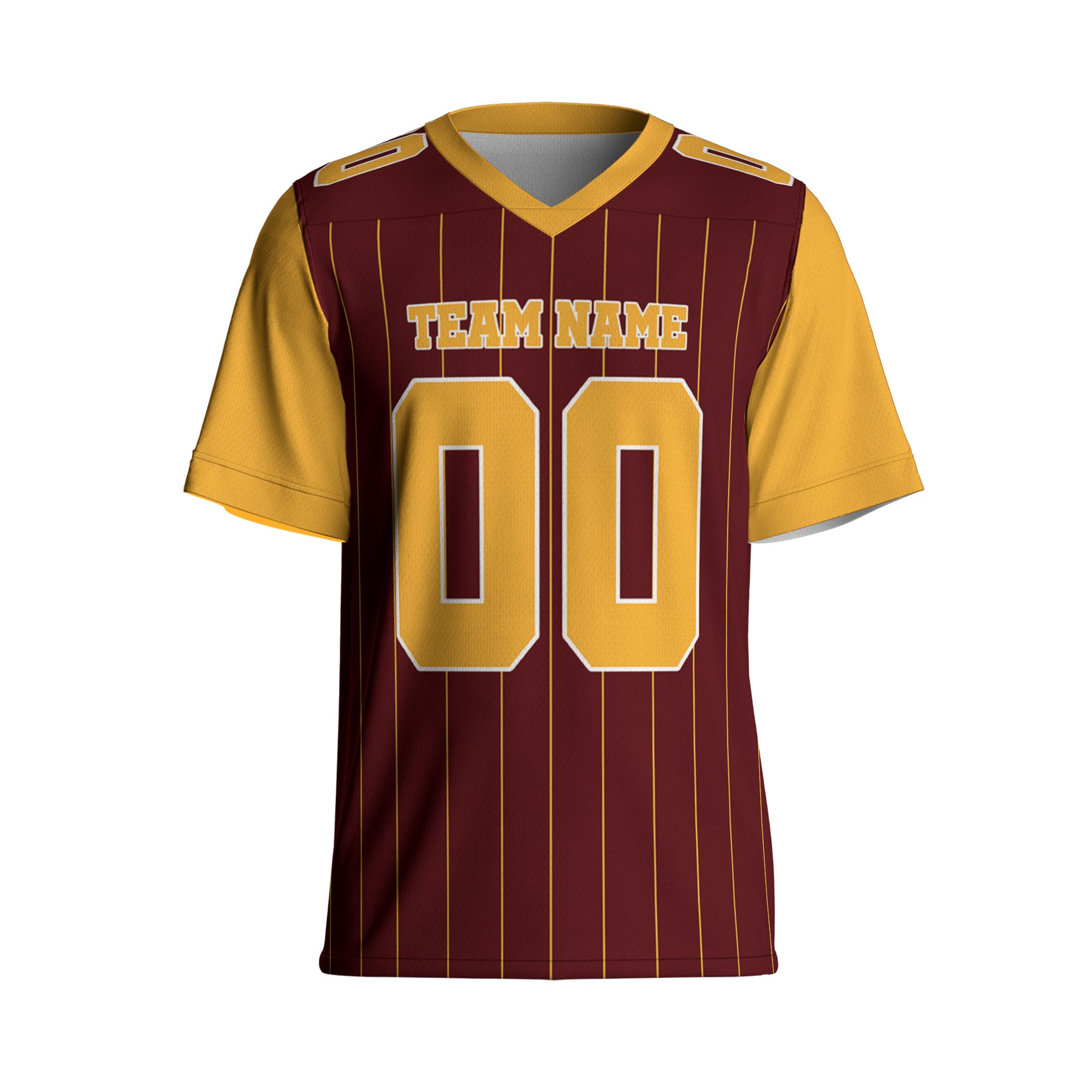 personalized-football-team-washington-burgundy-and-gold-sleeve-thin-stripes-wc-ca02-1495