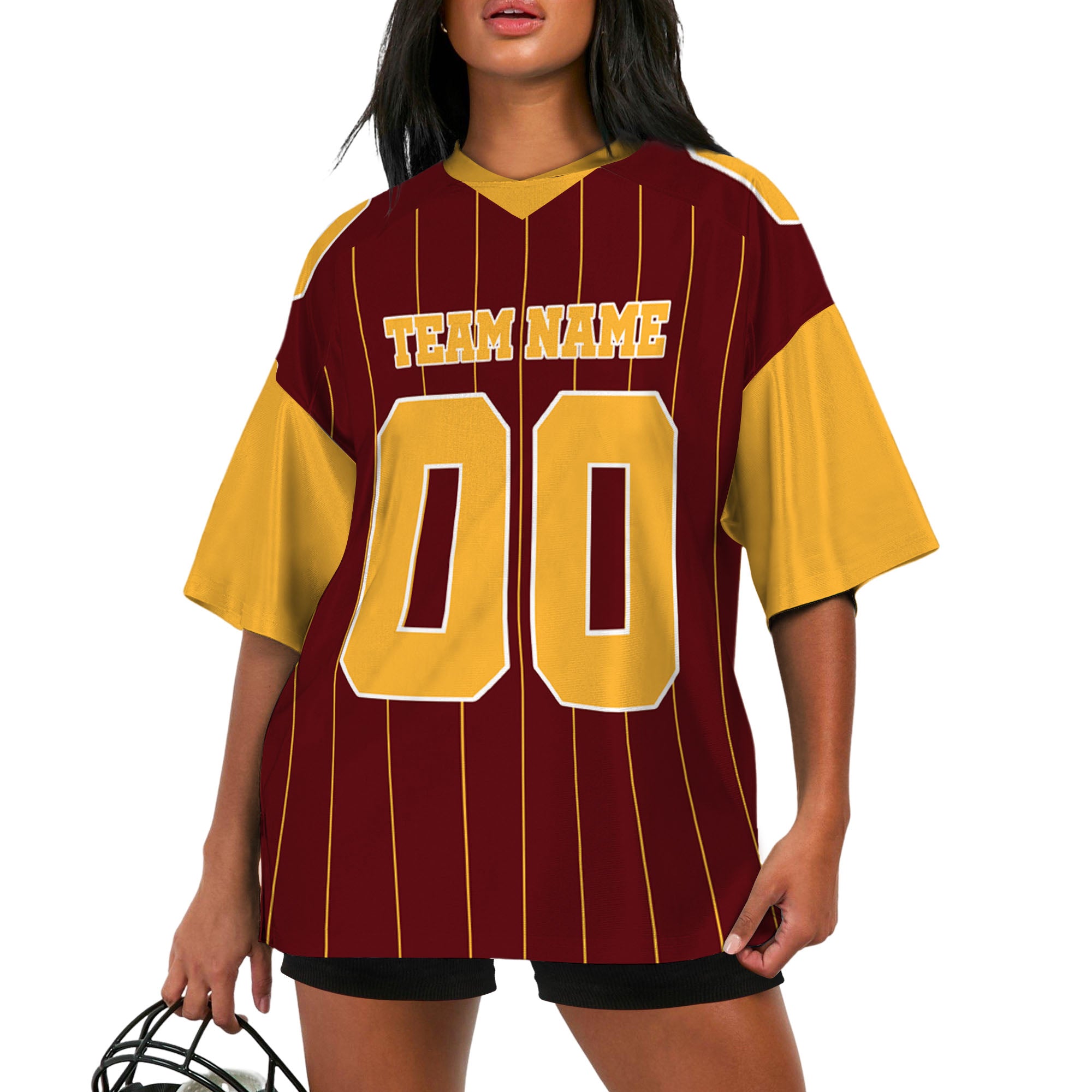 personalized-football-team-washington-burgundy-and-gold-sleeve-thin-stripes-wc-ca02-1495