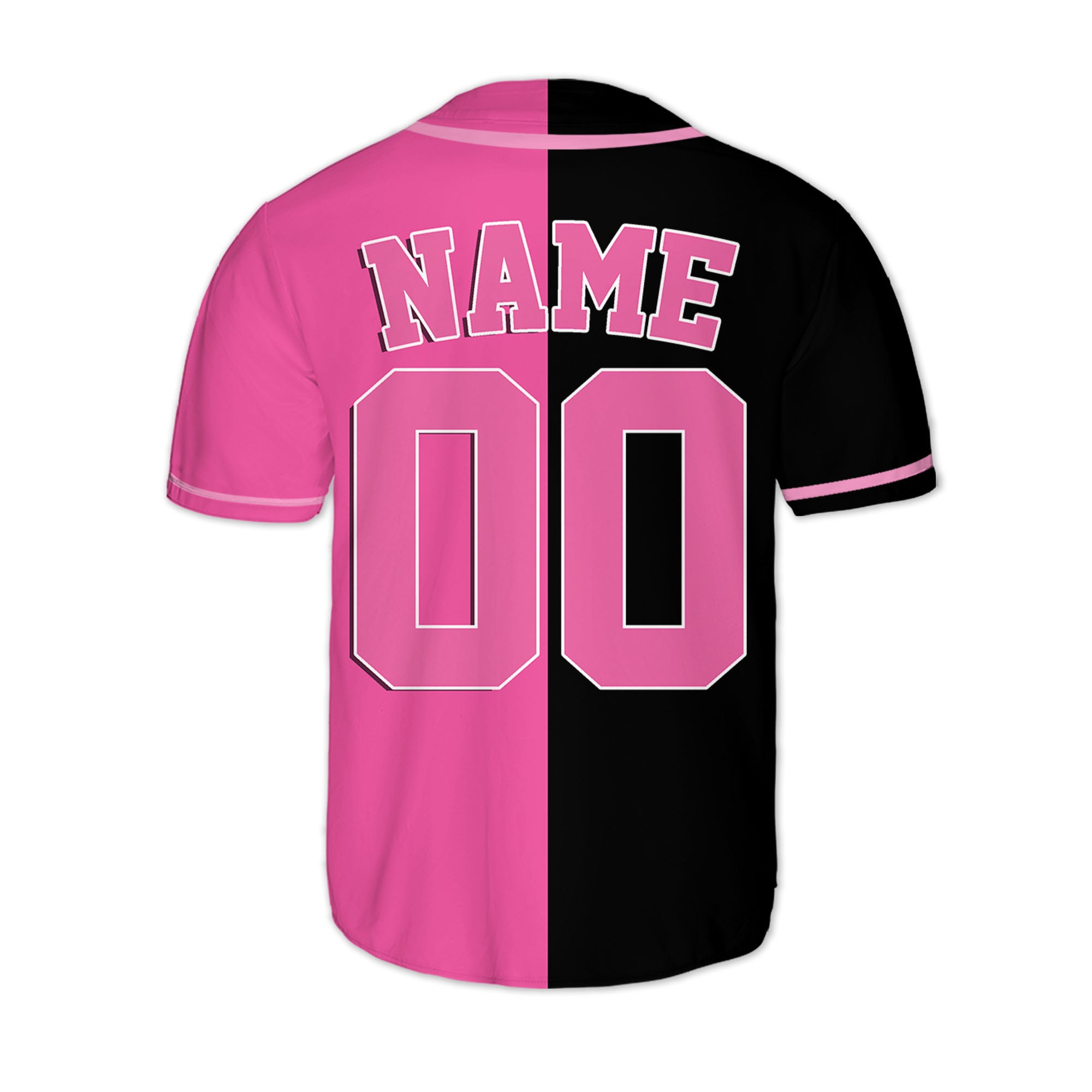 Pink-Black-Personalized-Team-Name-And-Number-Custom-Baseball-Jersey-Pink-Collection