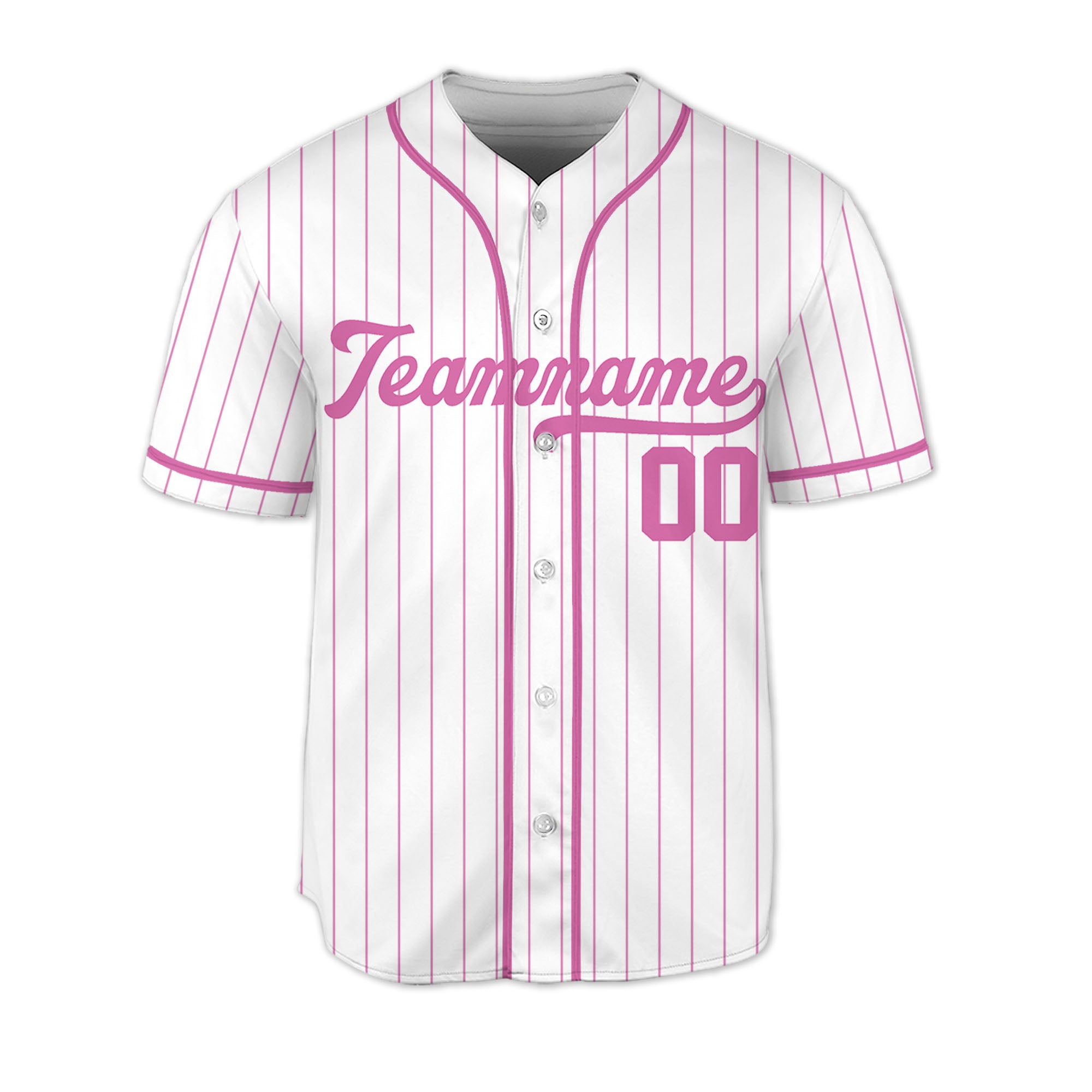 Pink-Custom-Request-Stripe-Line-Custom-Colors-Personalized-Name-Baseball-Jersey