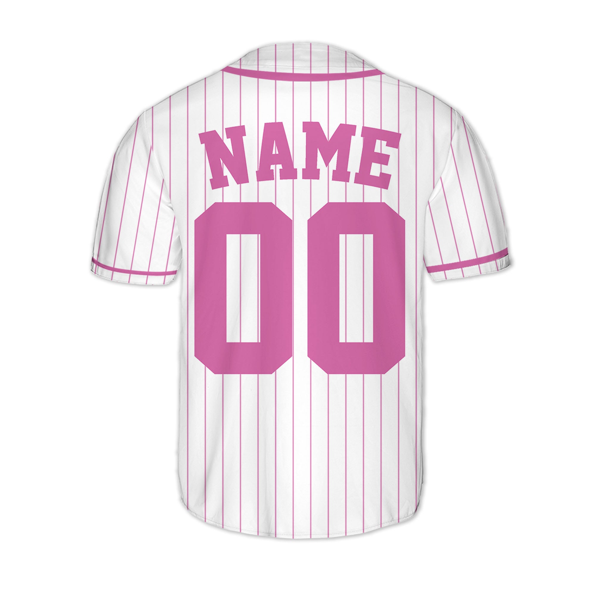 Pink-Custom-Request-Stripe-Line-Custom-Colors-Personalized-Name-Baseball-Jersey