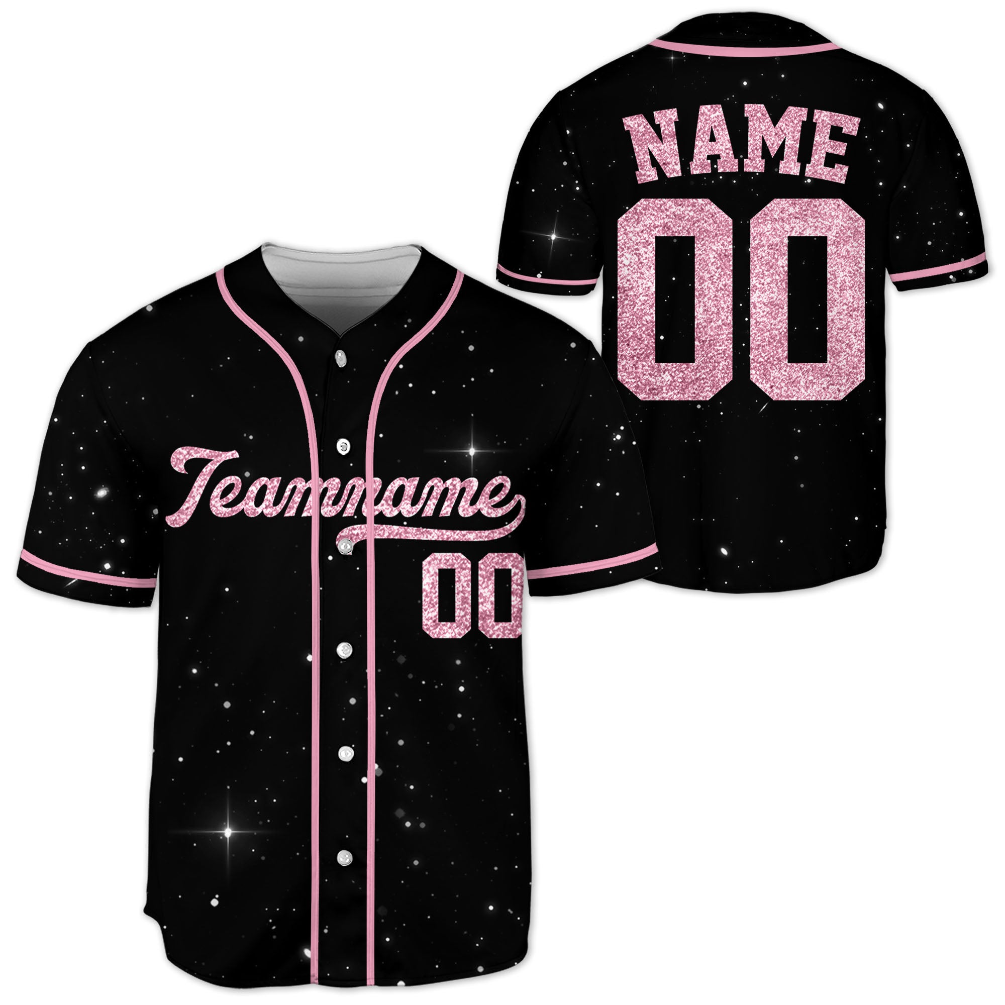 Pink-Style-Personalized-Team-Name-And-Number-Custom-Baseball-Jersey-Pink-Collection