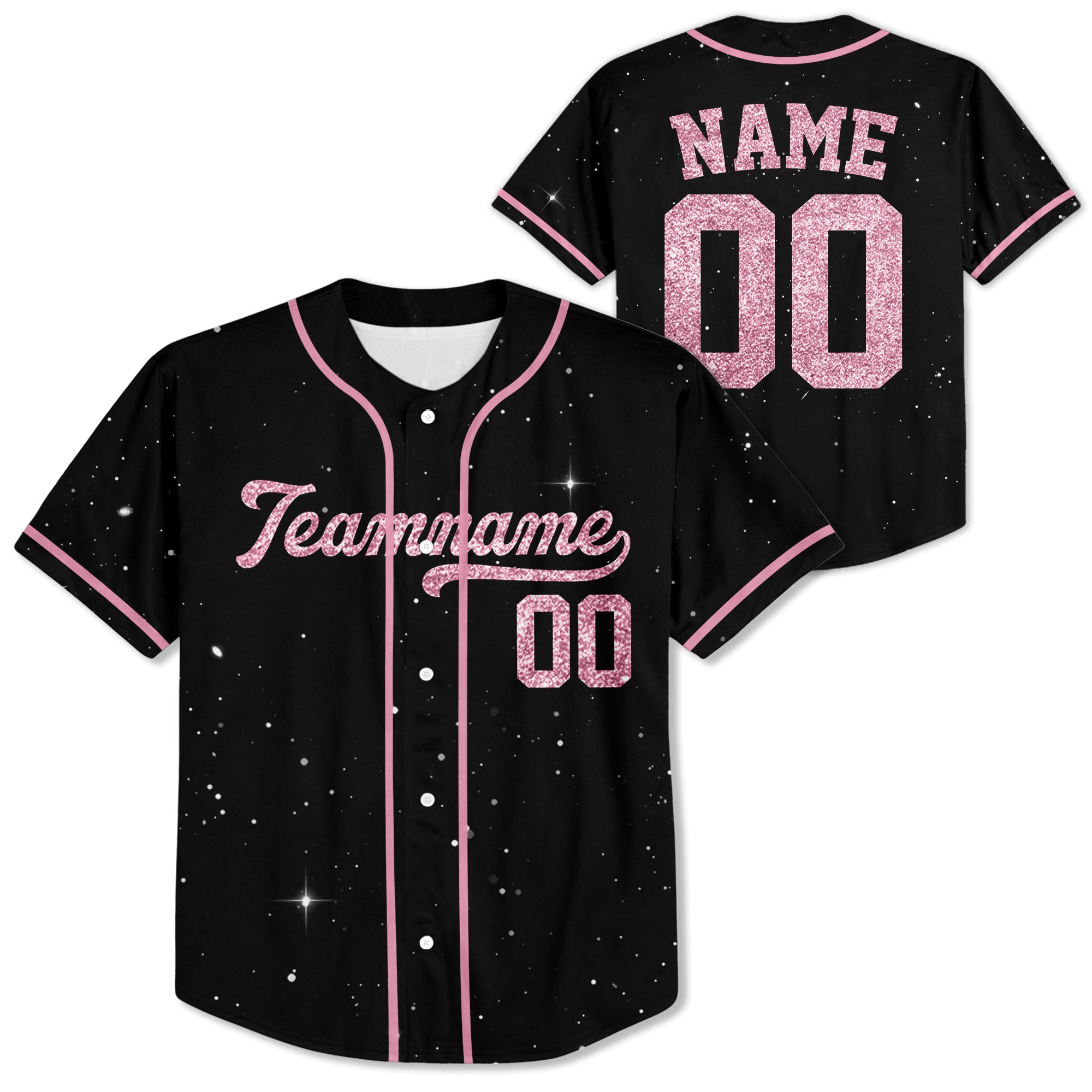 Pink-Style-Personalized-Team-Name-And-Number-Custom-Baseball-Jersey-Pink-Collection