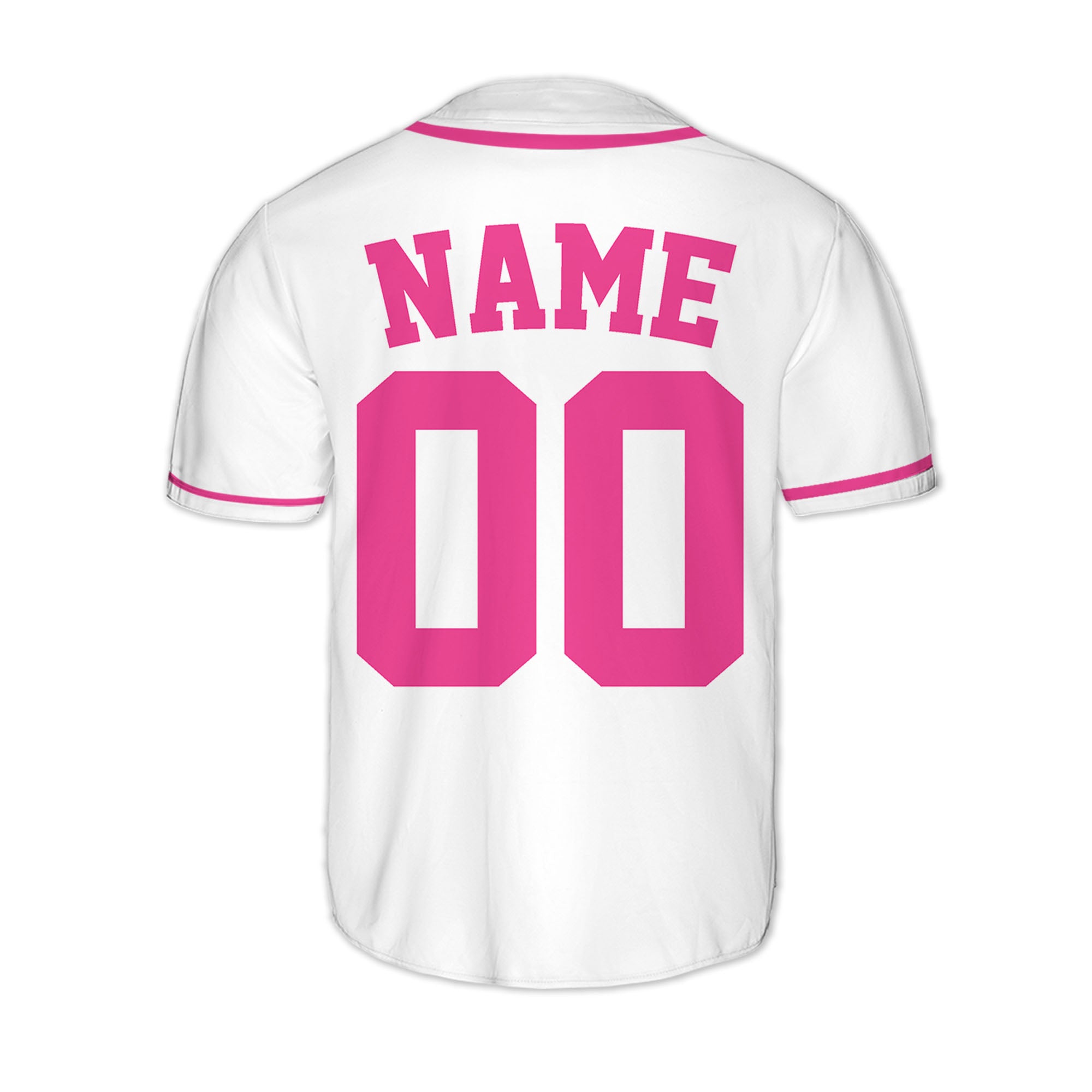 Pink-White-ersonalized-Team-Name-And-Number-Custom-Baseball-Jersey-Pink-Collection
