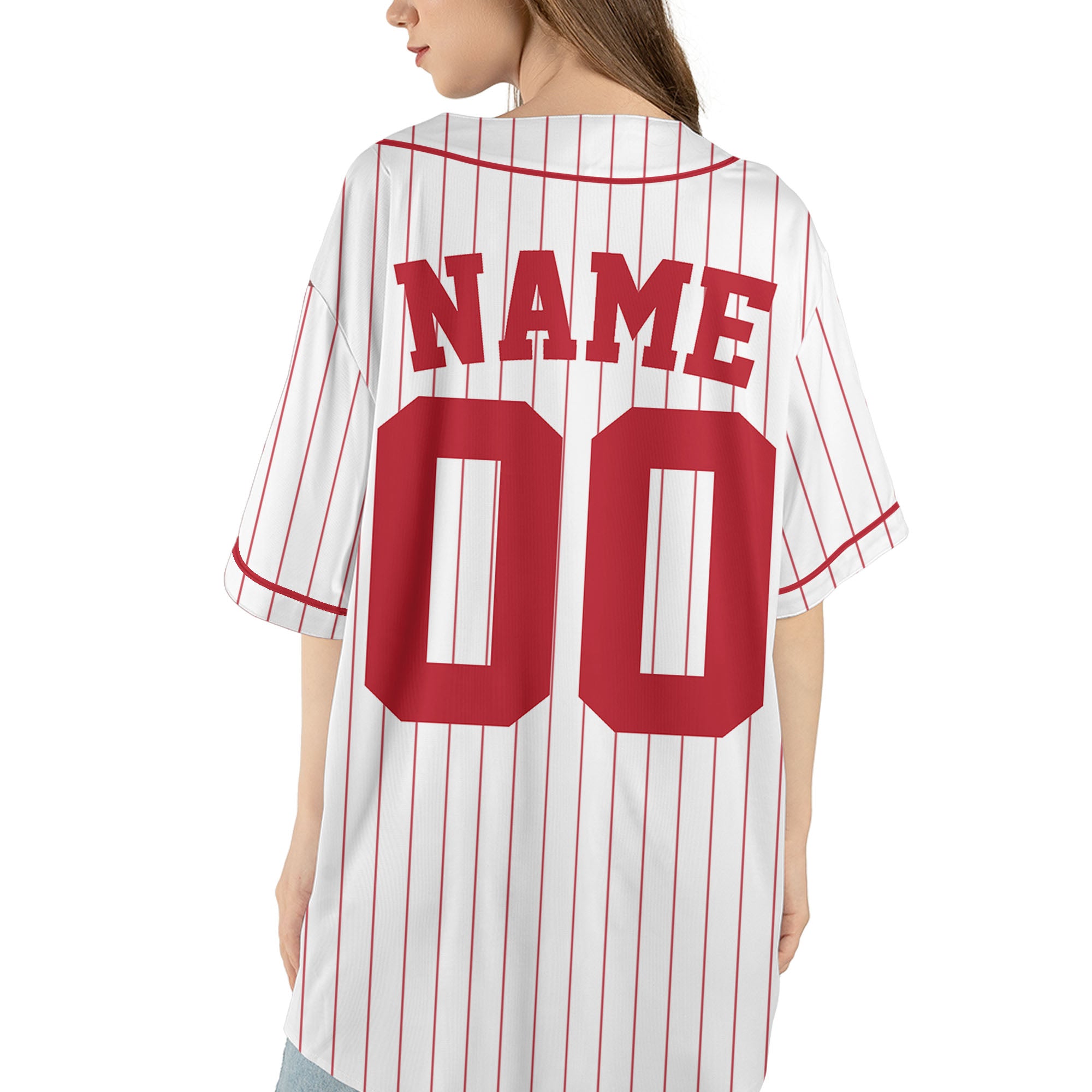 Red-Custom-Request-Stripe-Line-Custom-Colors-Personalized-Name-Baseball-Jersey