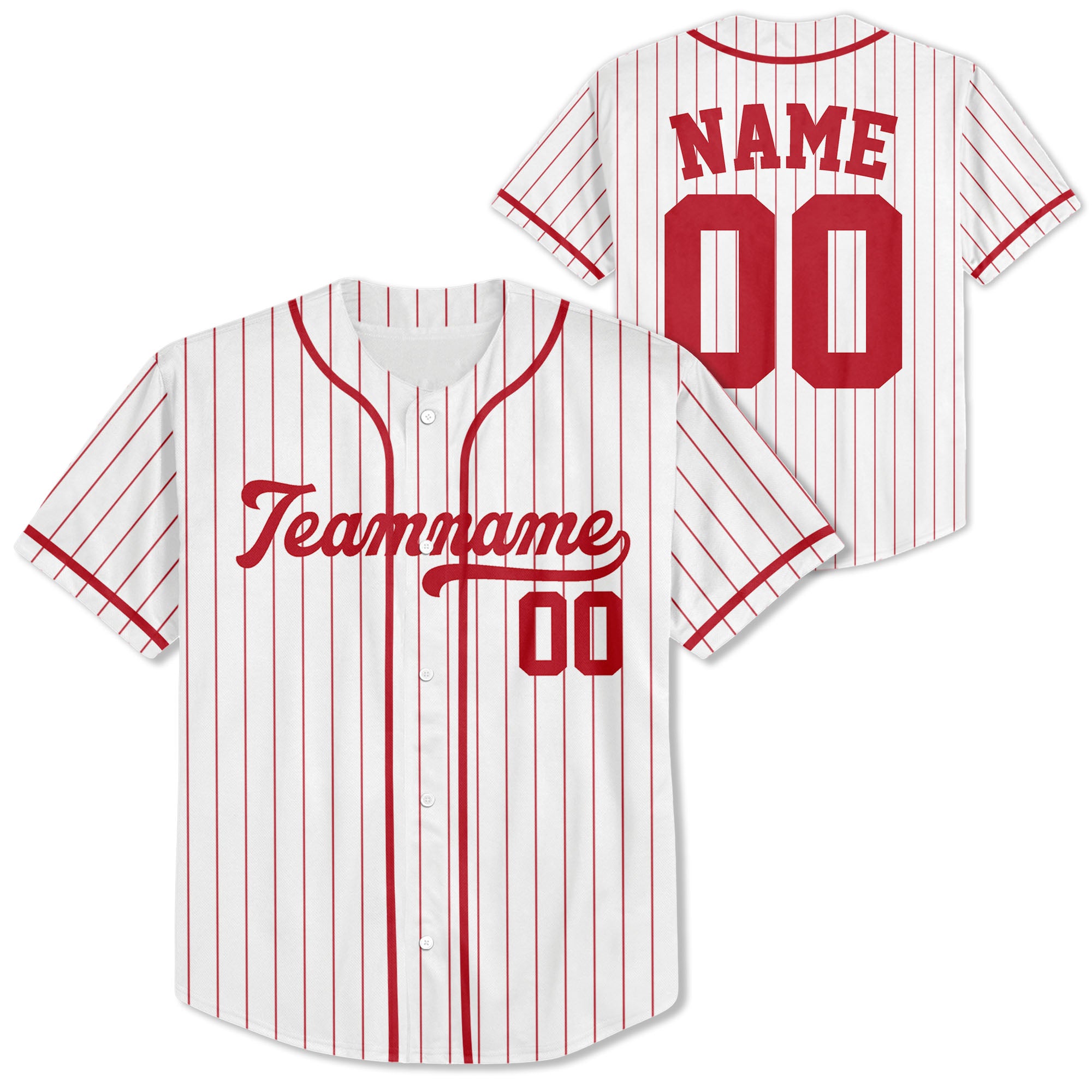 Red-Custom-Request-Stripe-Line-Custom-Colors-Personalized-Name-Baseball-Jersey