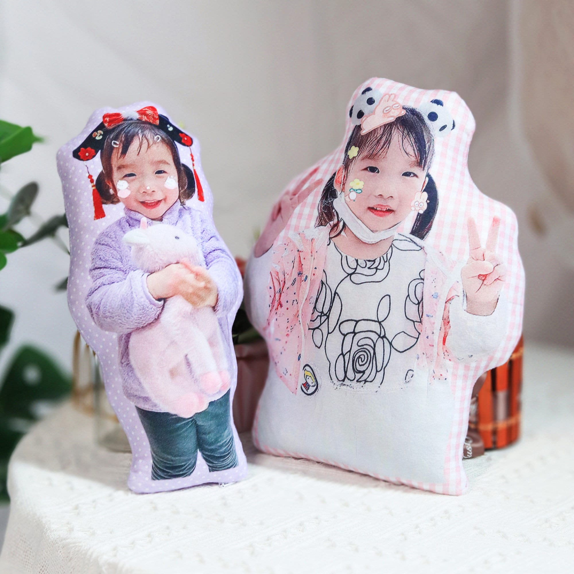 Personalized Photo DIY Humanoid Cushion Couple Toys Dolls Stuffed Boyfriend Face Pillow Doll Custom Father Mother Lifesize Picture Cushion