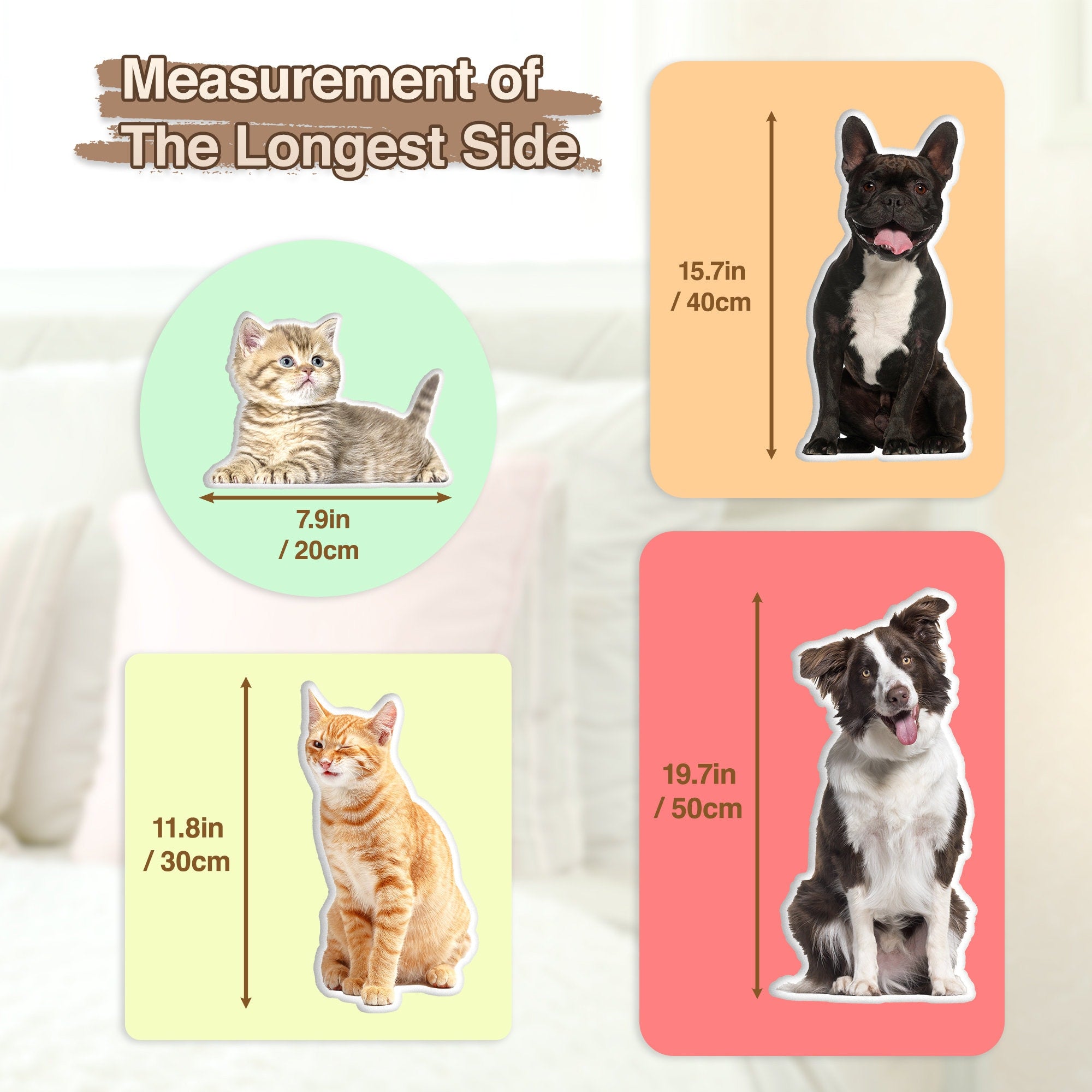 Custom 3D Pet Pillow from Photo - Personalize Dog Gift Cat Gift Halloween Gift - Double Printed Cotton Dog Pillow Pet Pillow Cat pillow