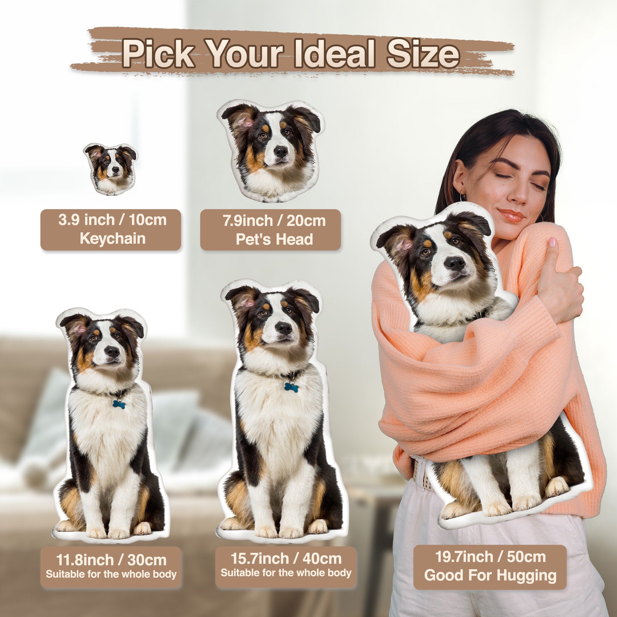 Custom 3D Pet Pillow from Photo - Personalize Dog Gift Cat Gift Halloween Gift - Double Printed Cotton Dog Pillow Pet Pillow Cat pillow