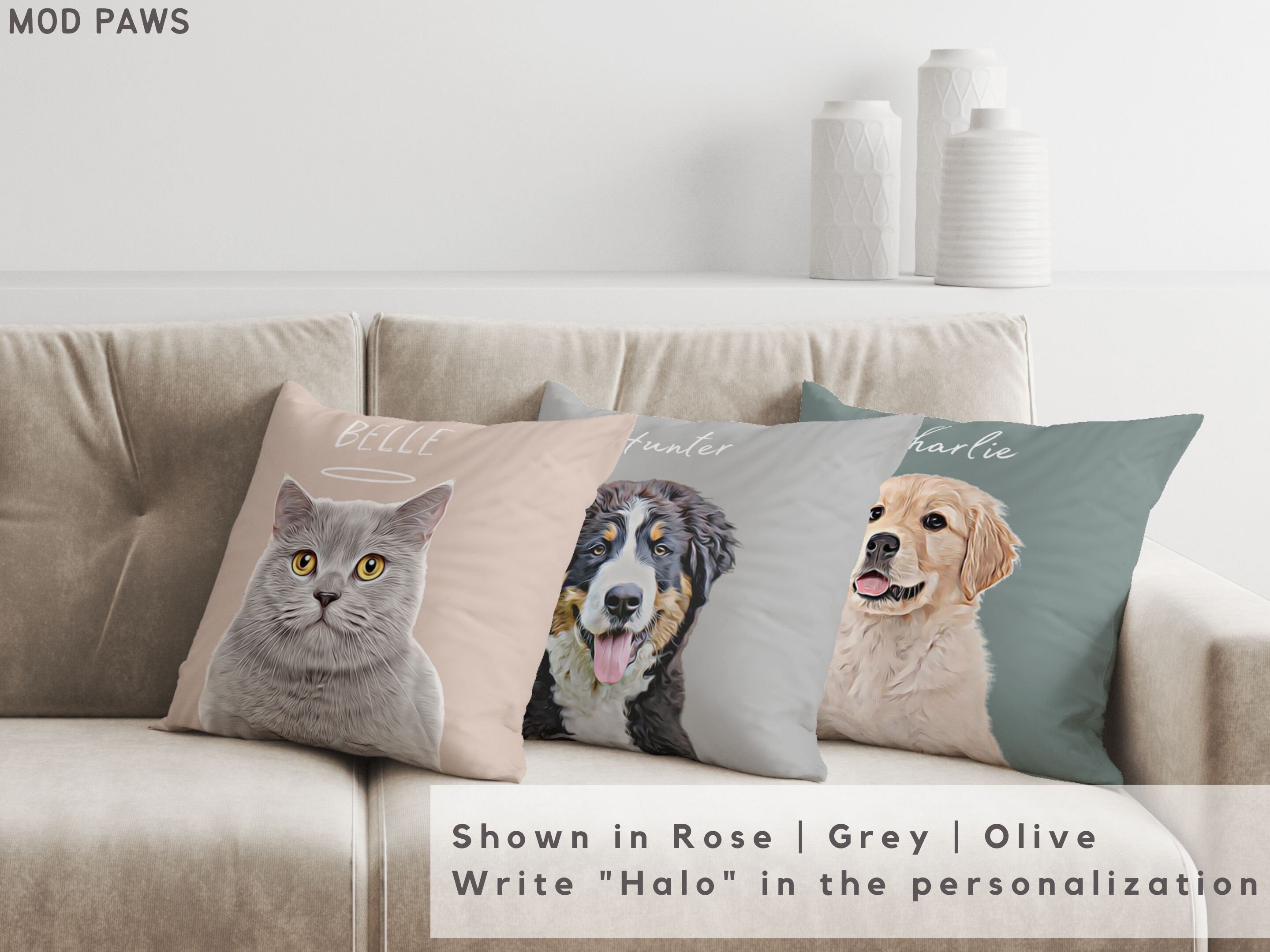 Custom Pet Pillow Using Pet Photo + Name Custom Cat Dog Pillow Personalized Cat Pillows Cases Cat Picture Pillow Pet Picture Pillow