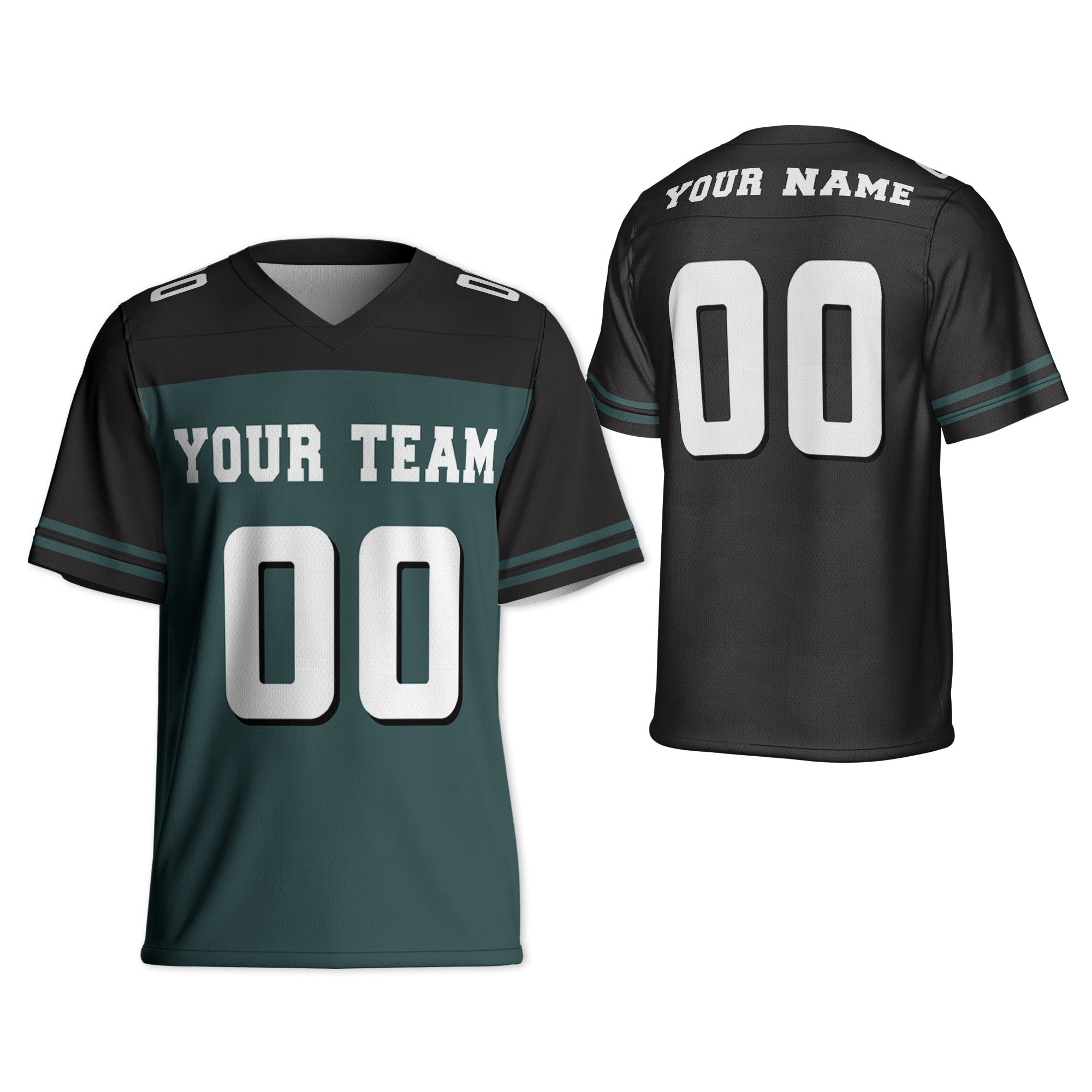 Custom-Football-Jersey-Black-And-Green-I2