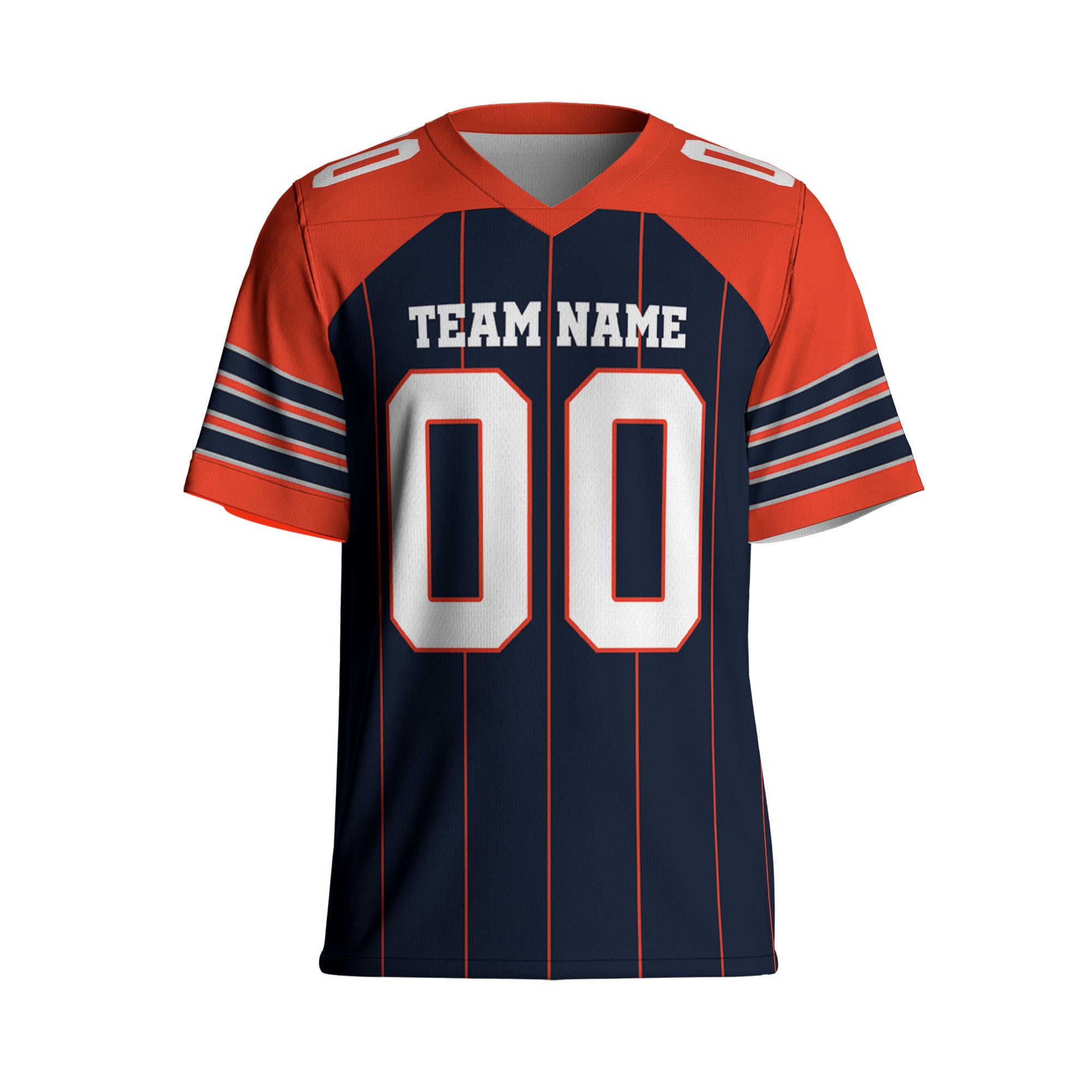 personalized-famous-team-football-jersey-thin-stripes-jersey-black-and-orange-cb-vdd01-1284