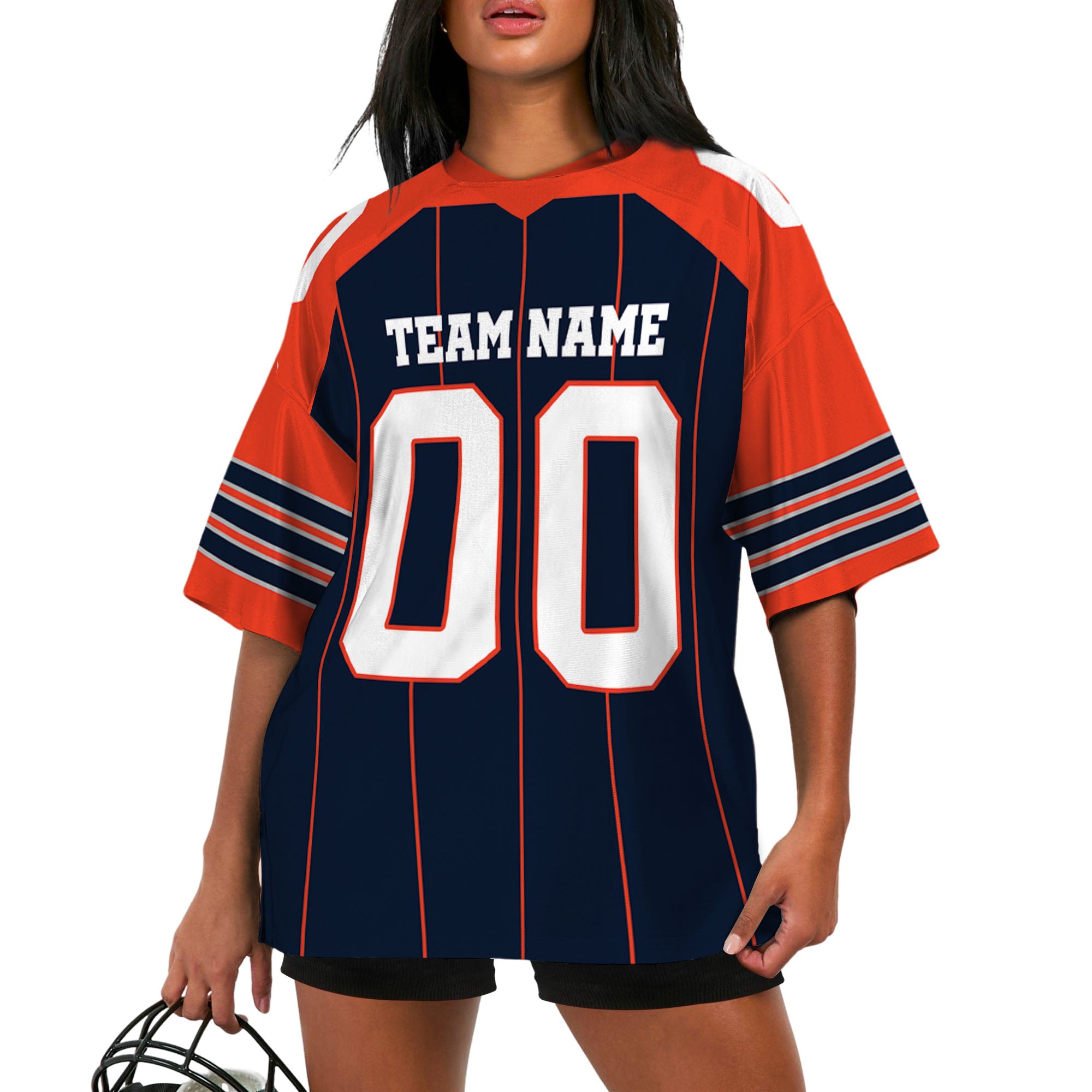 personalized-famous-team-football-jersey-thin-stripes-jersey-black-and-orange-cb-vdd01-1284