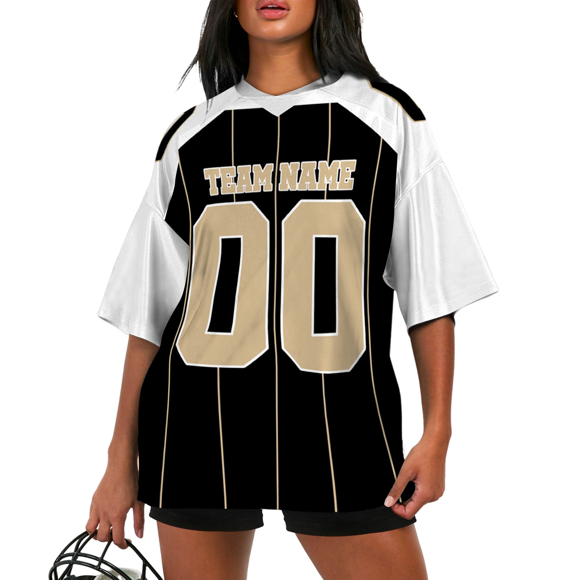 personalized-famous-team-football-jersey-thin-stripes-jersey-black-and-white-nos-vdd01-2978