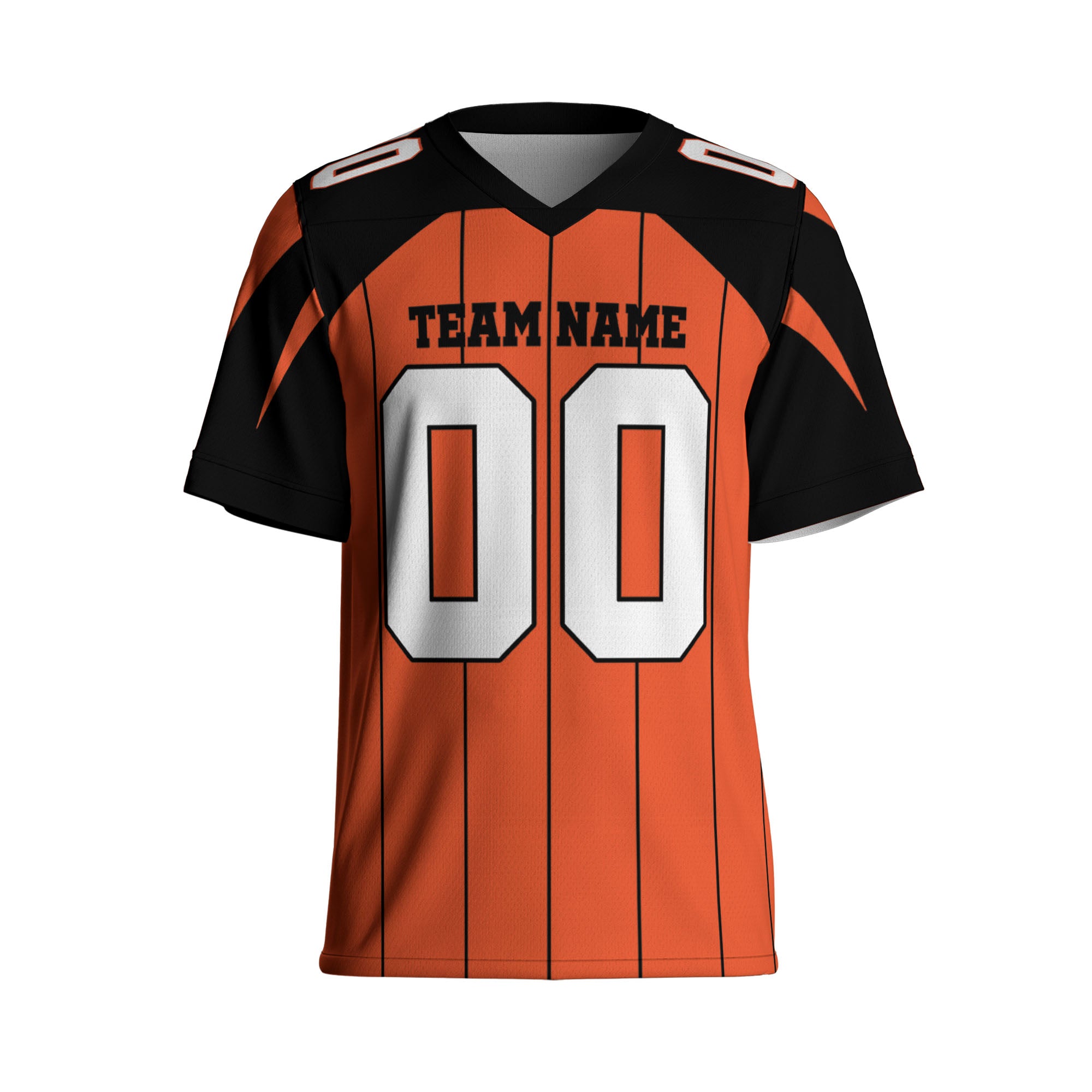 personalized-famous-team-football-jersey-thin-stripes-jersey-orange-and-black-cb-vdd01-2081