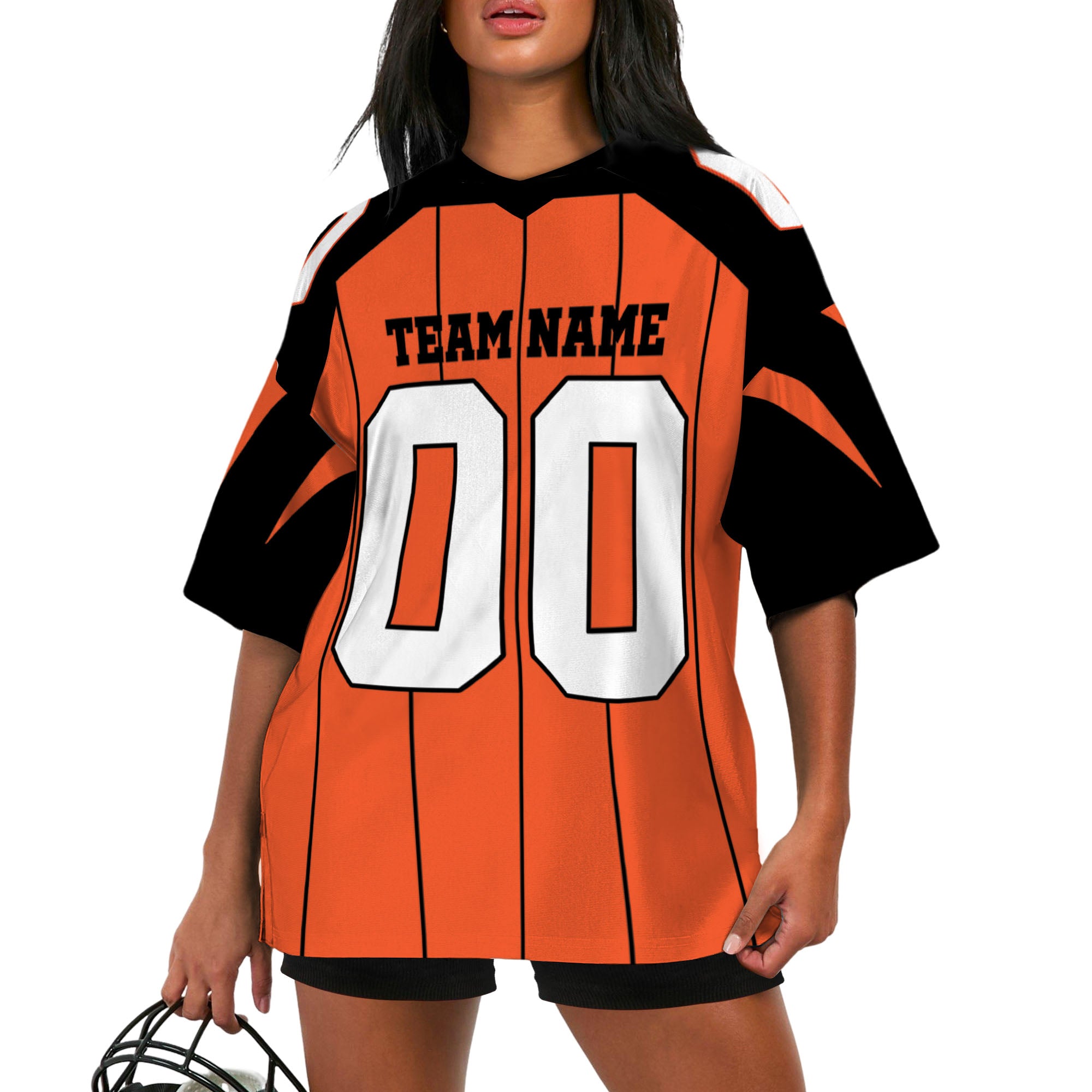 personalized-famous-team-football-jersey-thin-stripes-jersey-orange-and-black-cb-vdd01-2081
