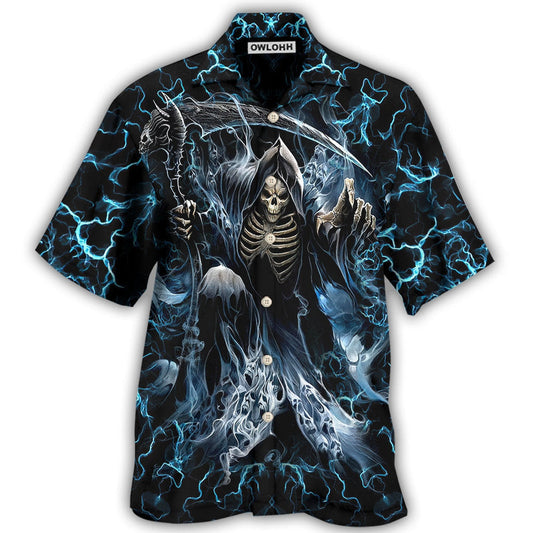 Skull Grumpy Old Man Stuck - Hawaiian Shirt - Owl Ohh