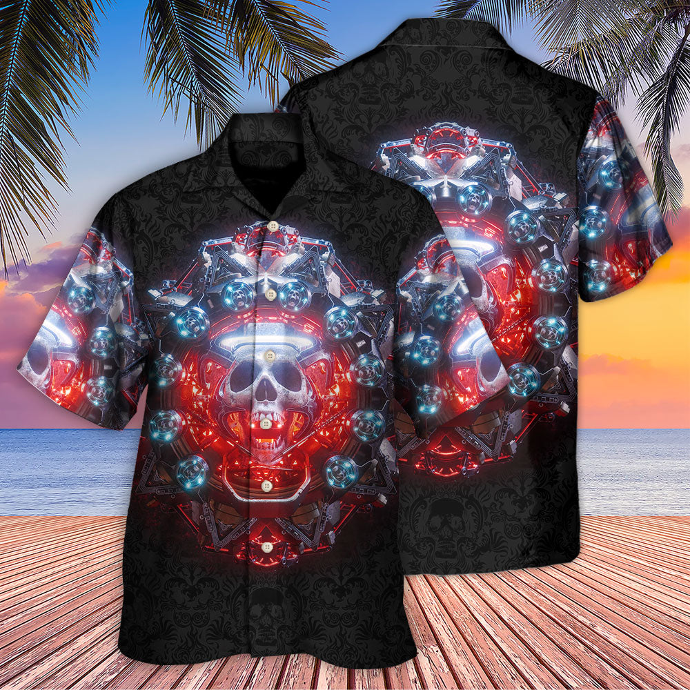 Skull Electric Dream Or Die - Hawaiian Shirt  - Owl Ohh