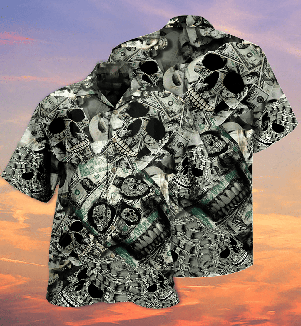 Skull Love Money - Hawaiian Shirt  - Owl Ohh