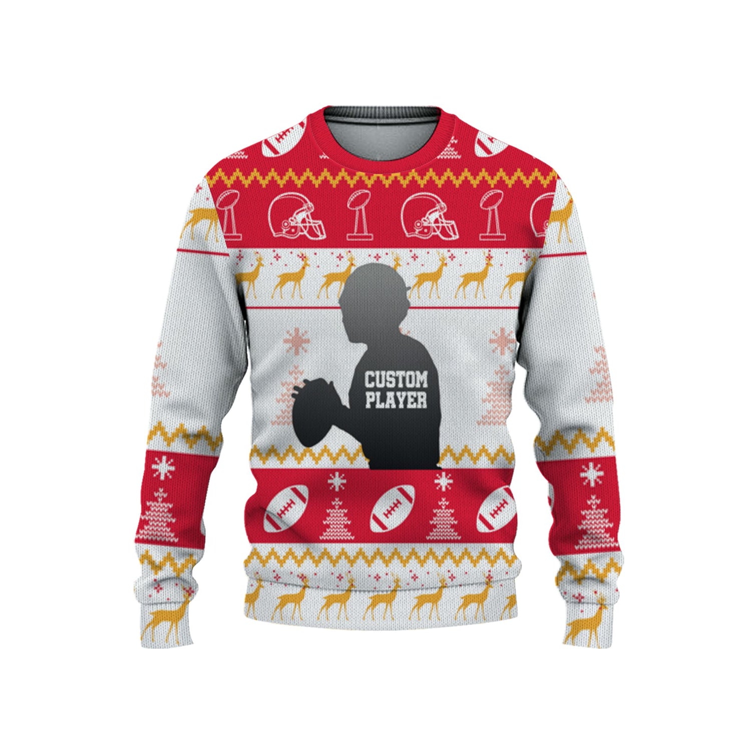 customized-player-american-football-ugly-christmas-sweater-red-and-white-kansas-vdd40-1866