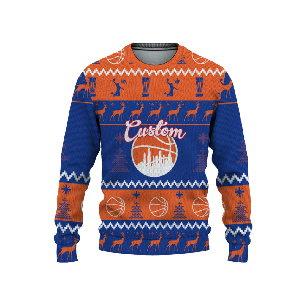 customized-your-team-basketball-ugly-christmas-sweater-blue-and-orange-new-york-vdd37-4866