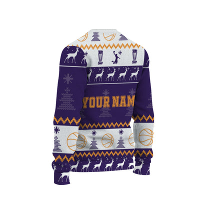 customized-player-basketball-ugly-christmas-sweater-purple-yellow-and-white-phoenix-vdd37-9496