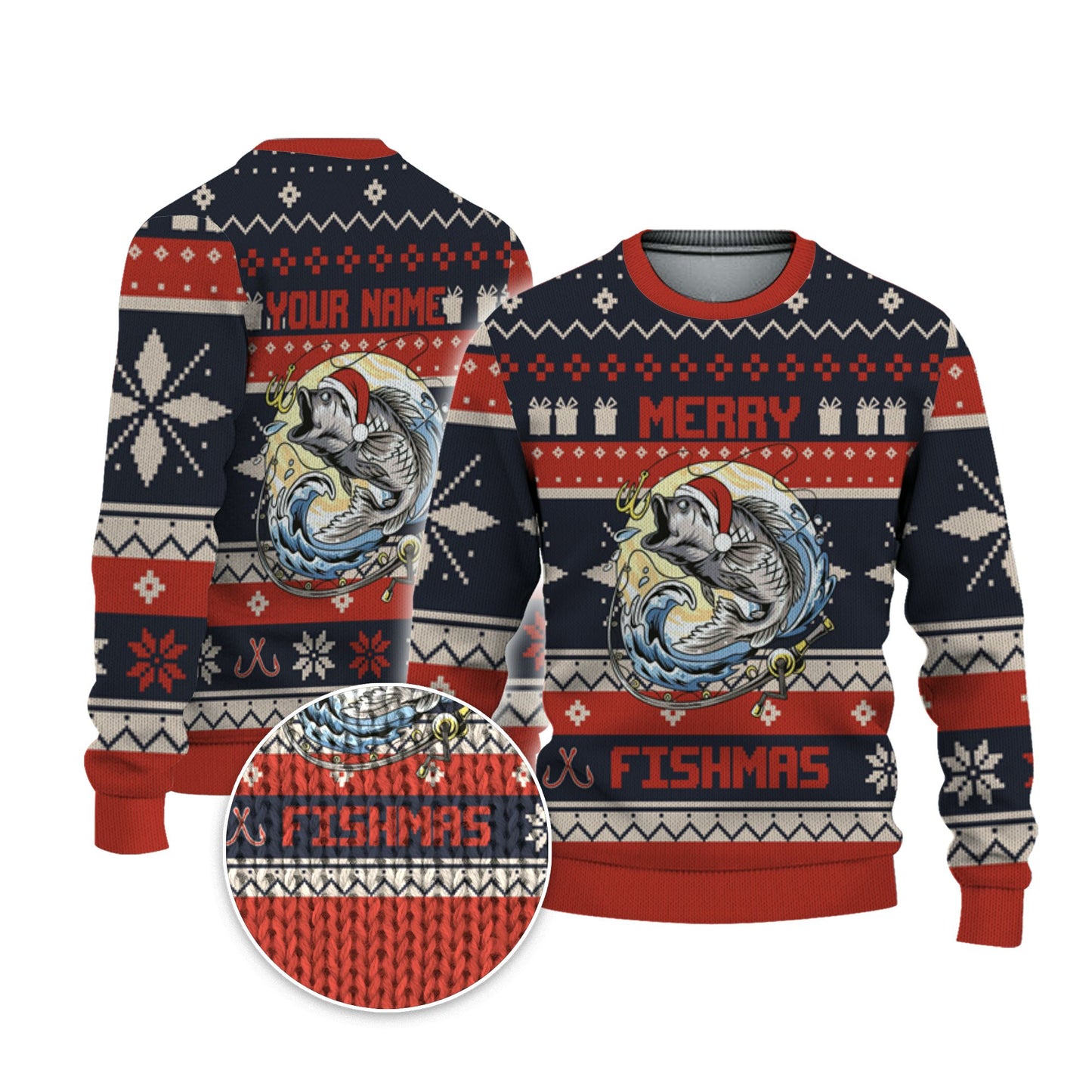 personalize-fishing-christmas-ugly-sweater-awesome-red-nda51-6025