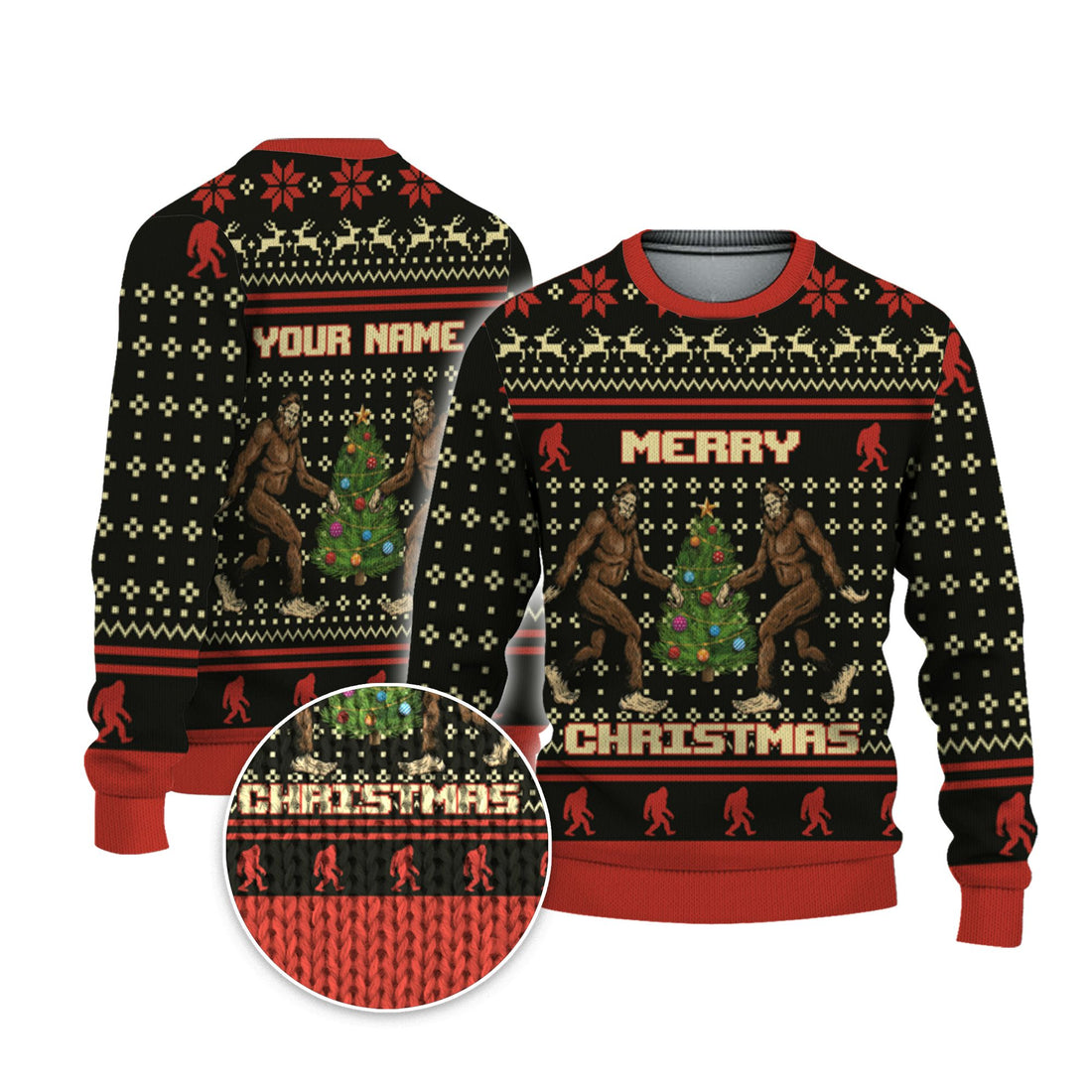 personalize-christmas-ugly-bigfoot-red-nda52-9085