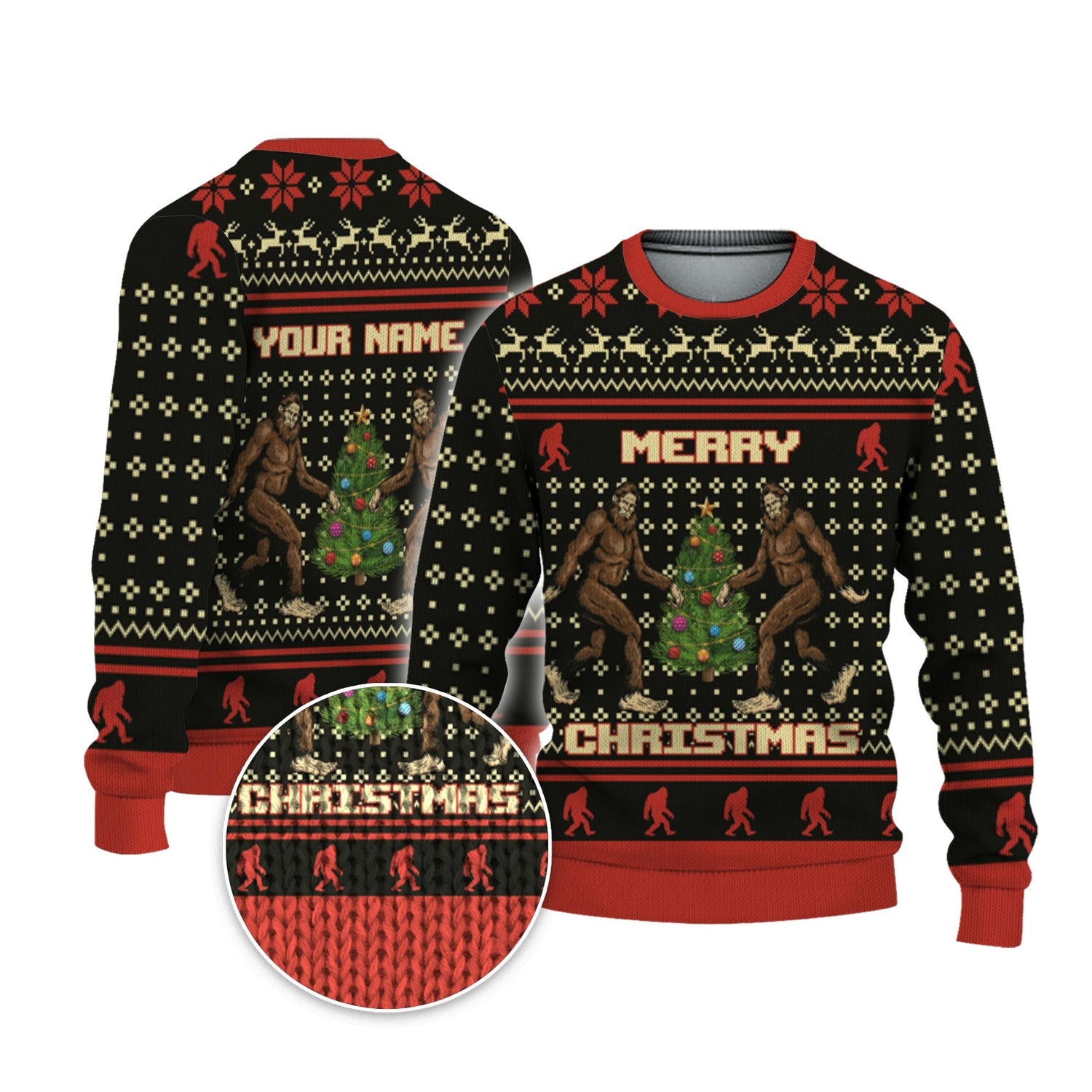 personalize-christmas-ugly-bigfoot-red-nda52-9085